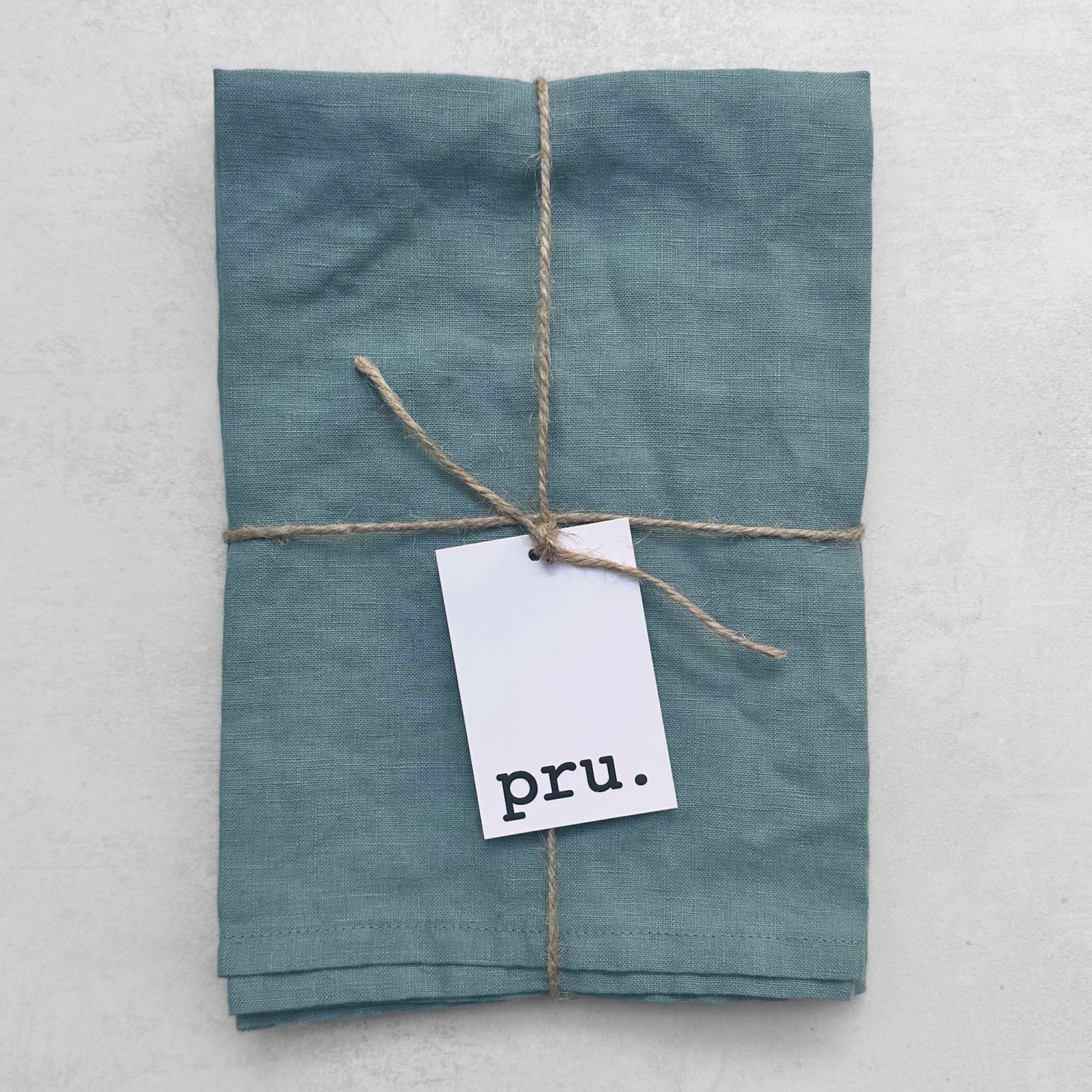 100% Linen Napkin, OEKO-TEX® Certified, Duck Egg Blue, Set of 2, Pru.