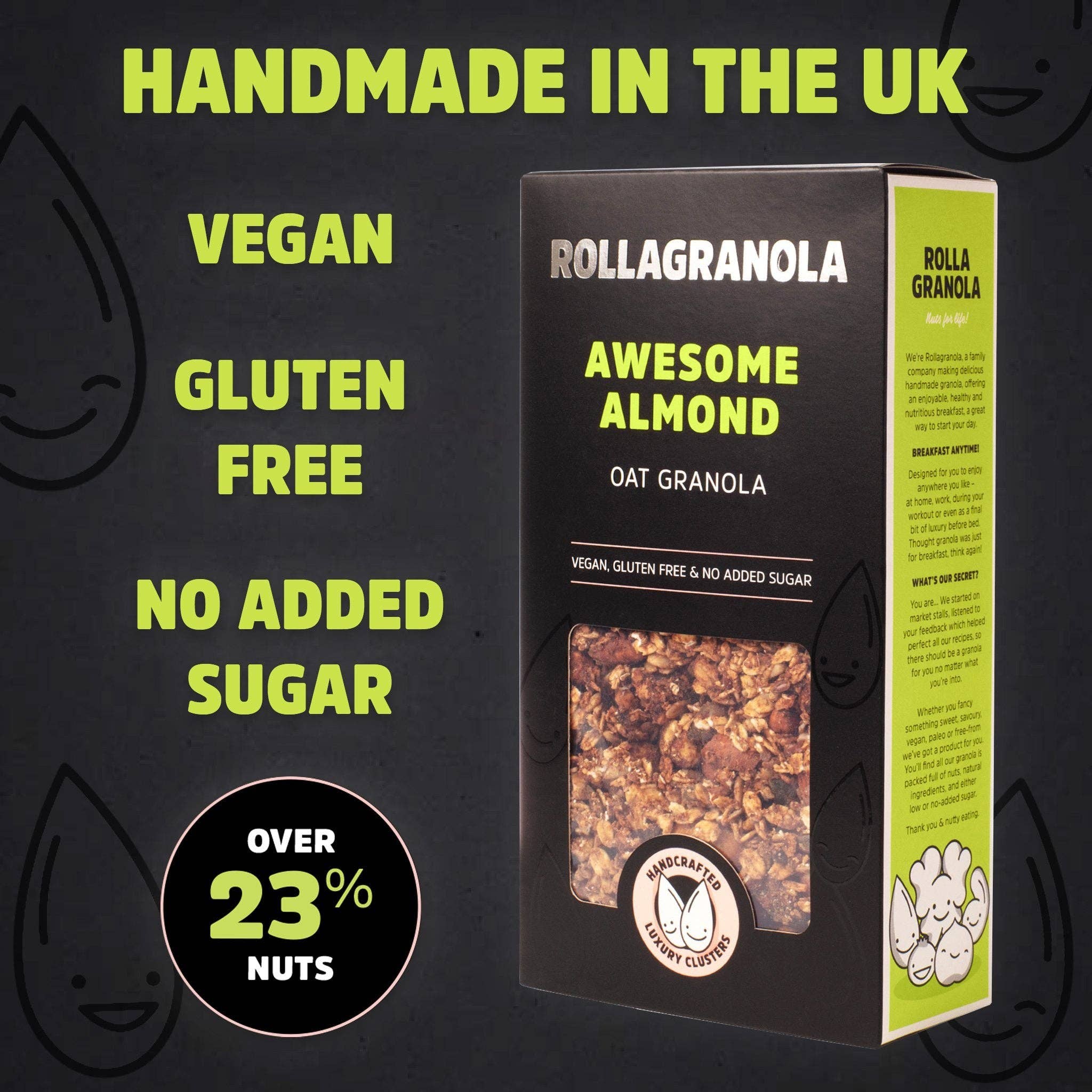 Awesome Almond Granola, Rollagranola, 400g - Image 3