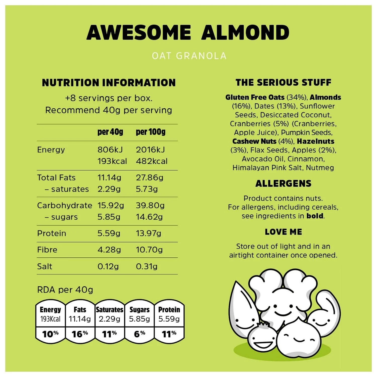 Awesome Almond Granola, Rollagranola, 400g - Image 6