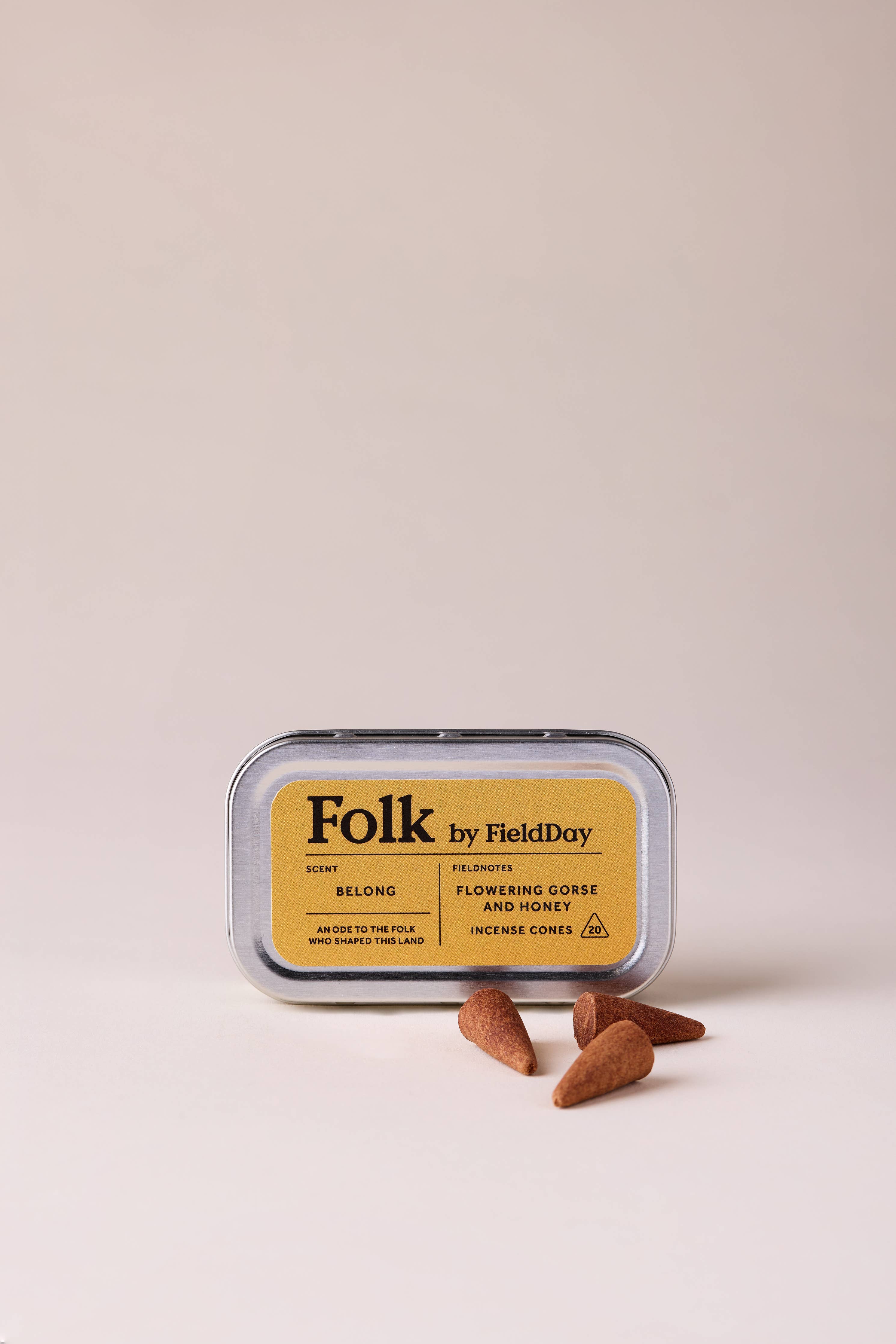 Belong Tin of Incense Cones, Folk, 18g