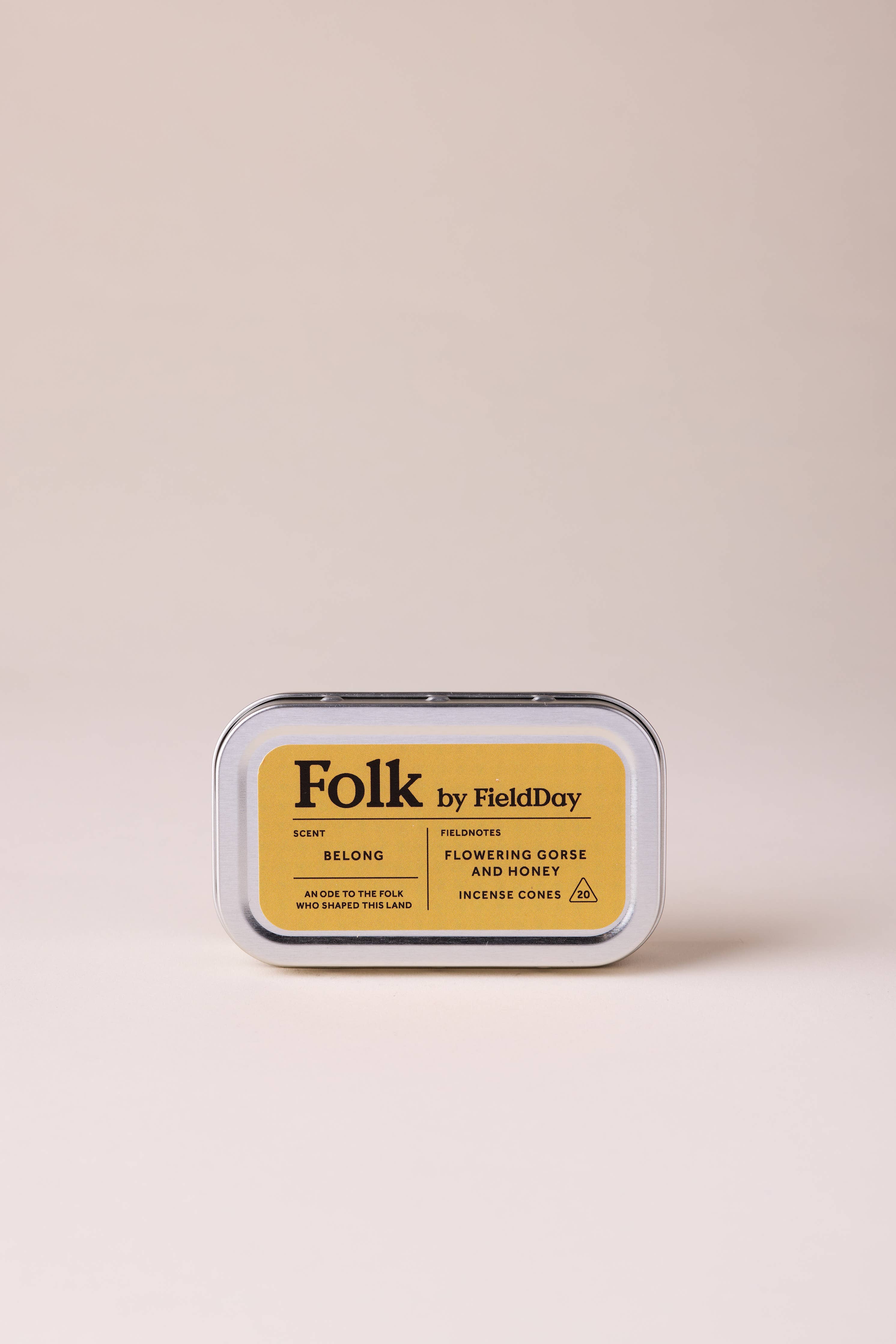 Belong Tin of Incense Cones, Folk, 18g - Image 2