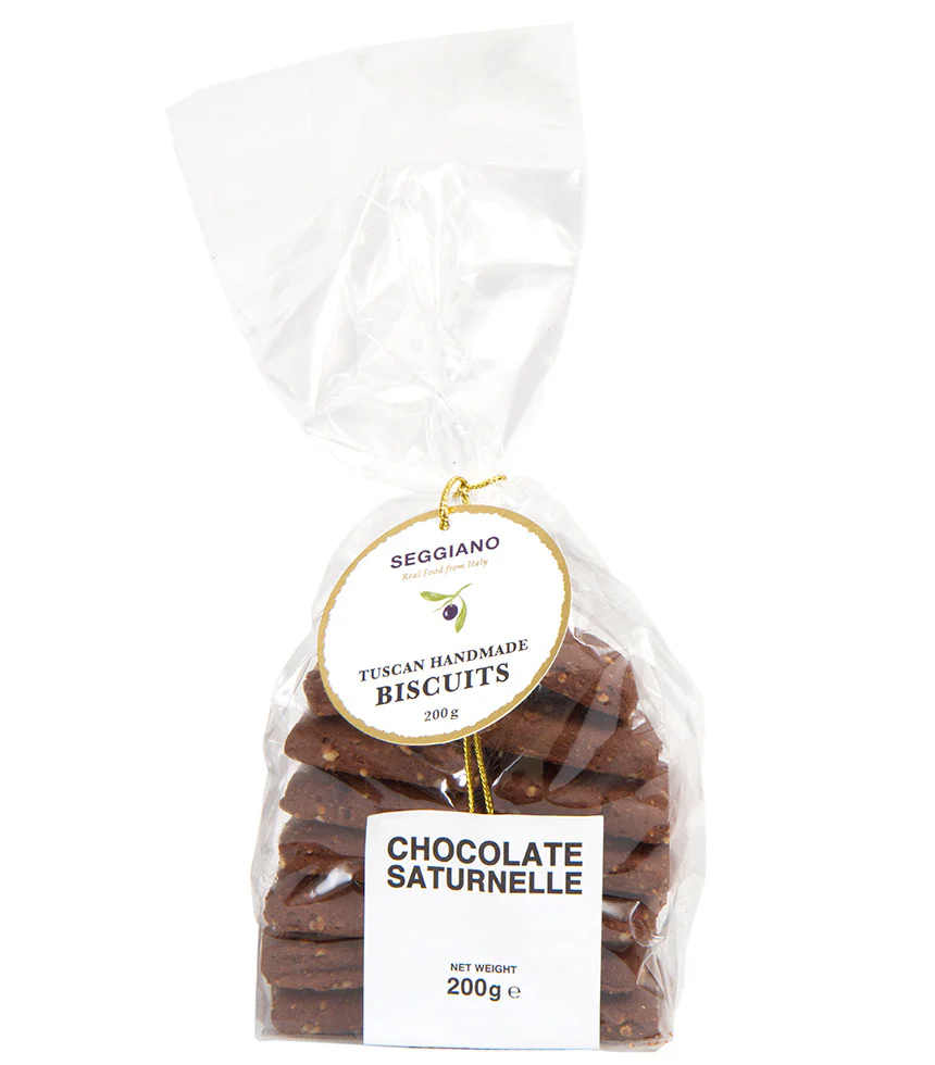 Chocolate Cacoa Hazelnut Saturnelle Biscuits, Seggiano 200g