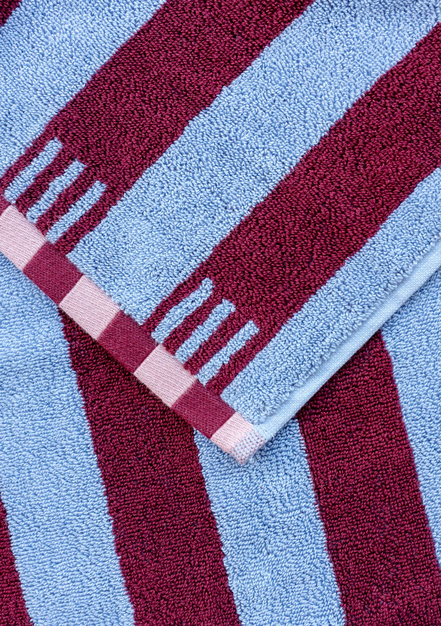 Blue Stripe Terry Cotton Towels, TBCo - Image 5