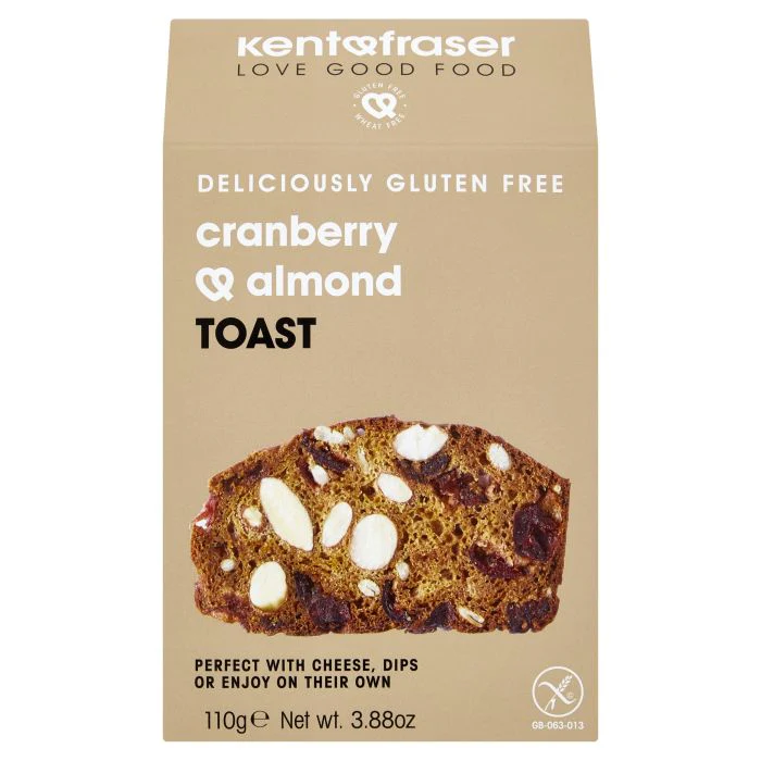 Cranberry & Almond Toast, Kent & Fraser 110g
