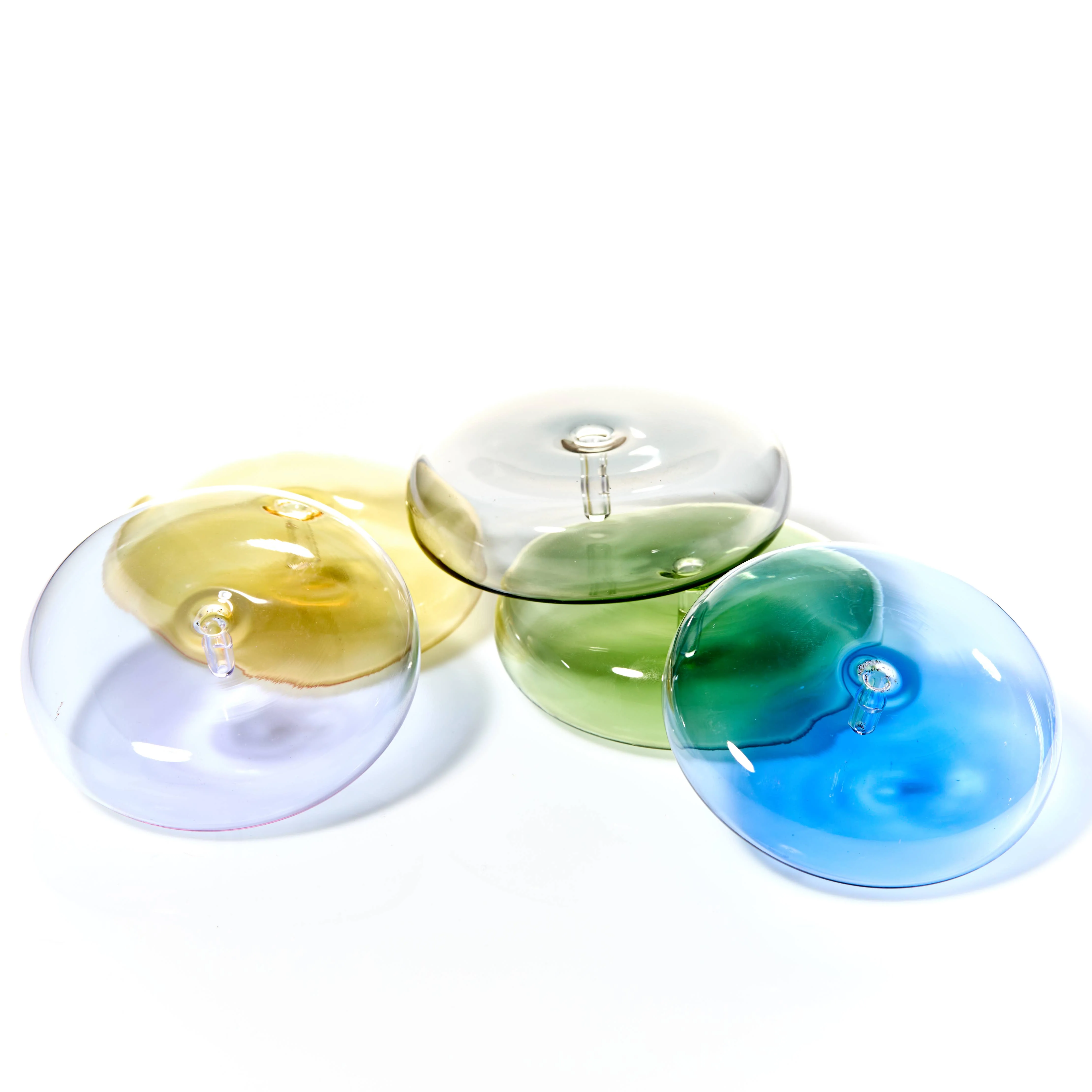 Dimple - Hand Blown Glass Incense Holder Green - Image 4