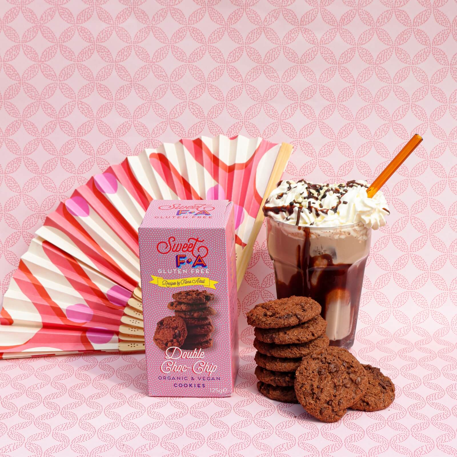 Double Choc-Chip Organic & Vegan Cookies, Sweet F.A 125g - Image 2