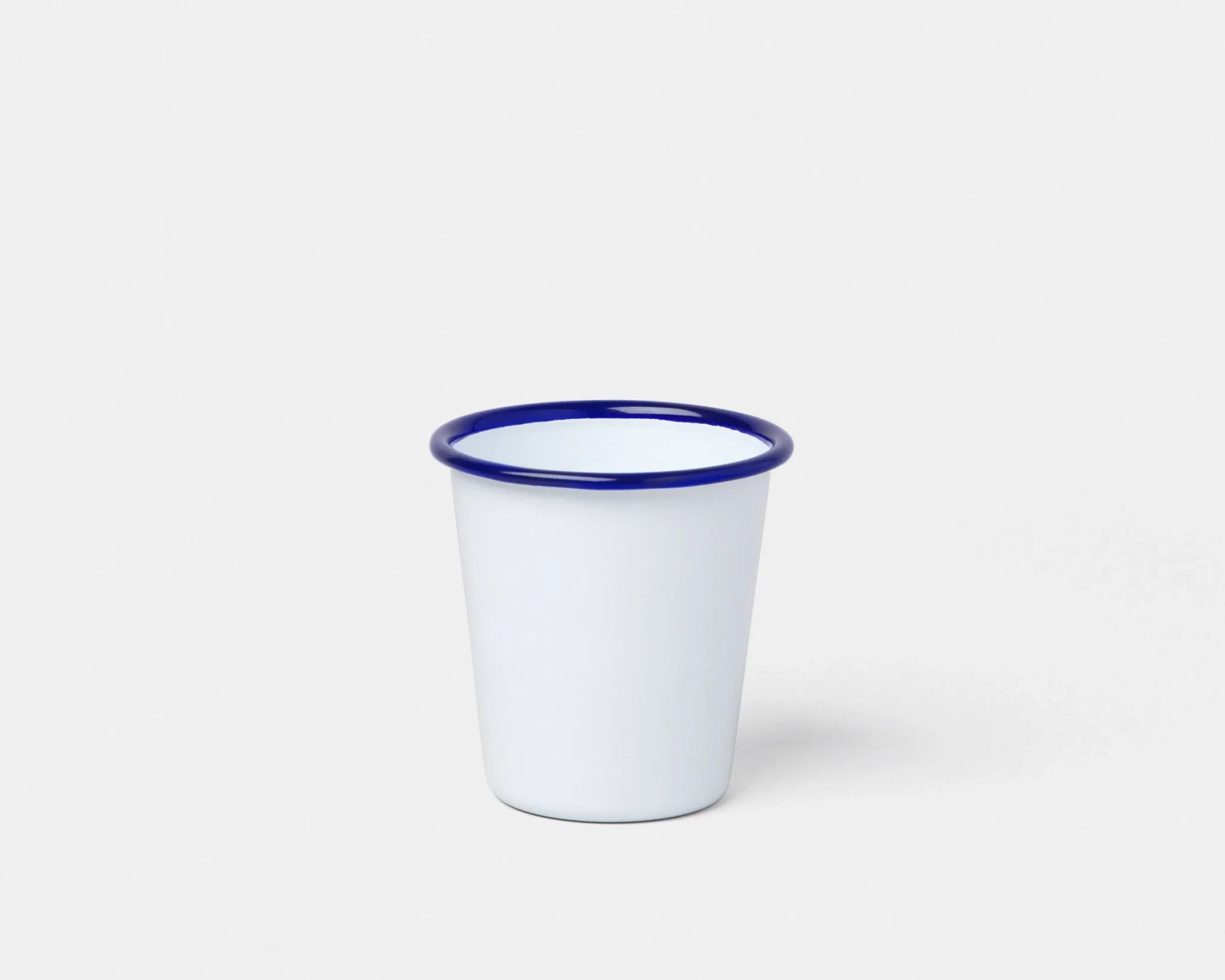 Tumbler, White with Blue rim, Falcon, 9cm tall, 310ml