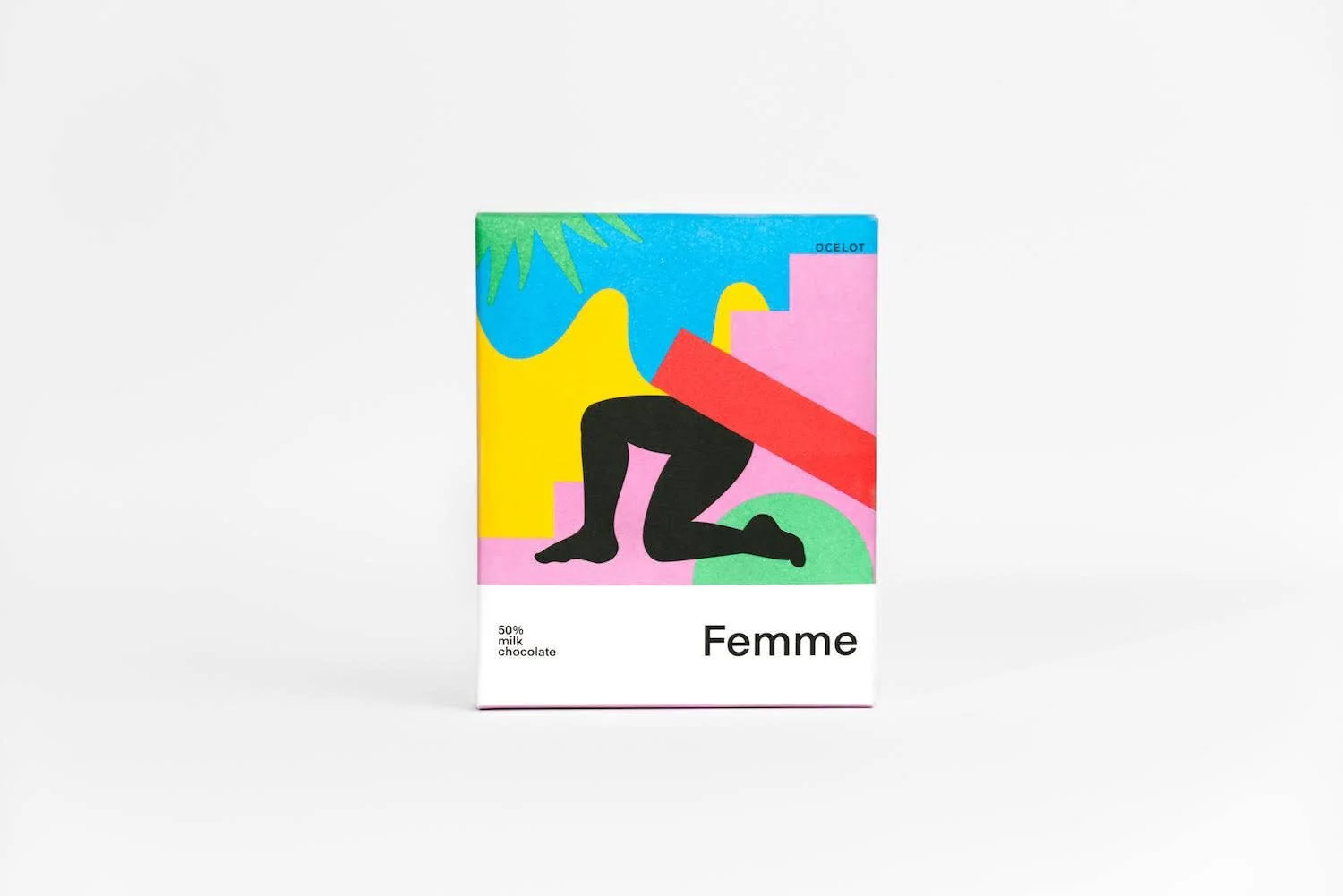 Femme - Organic 55% dark milk chocolate bar, Ocelot, 70g