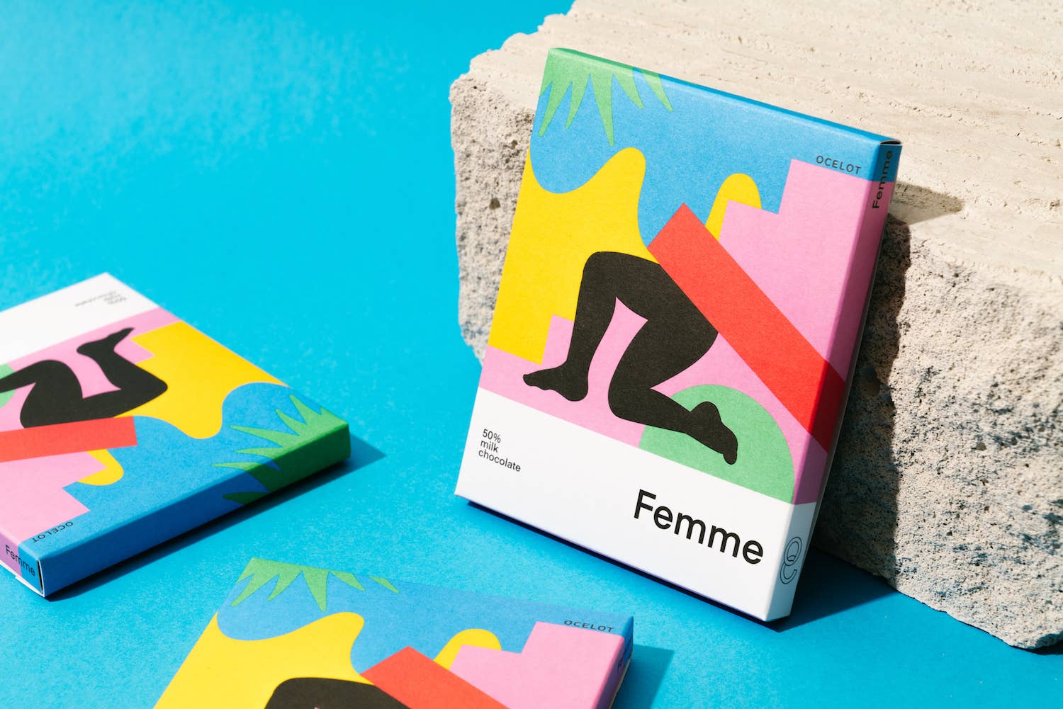Femme - Organic 55% dark milk chocolate bar, Ocelot, 70g - Image 2