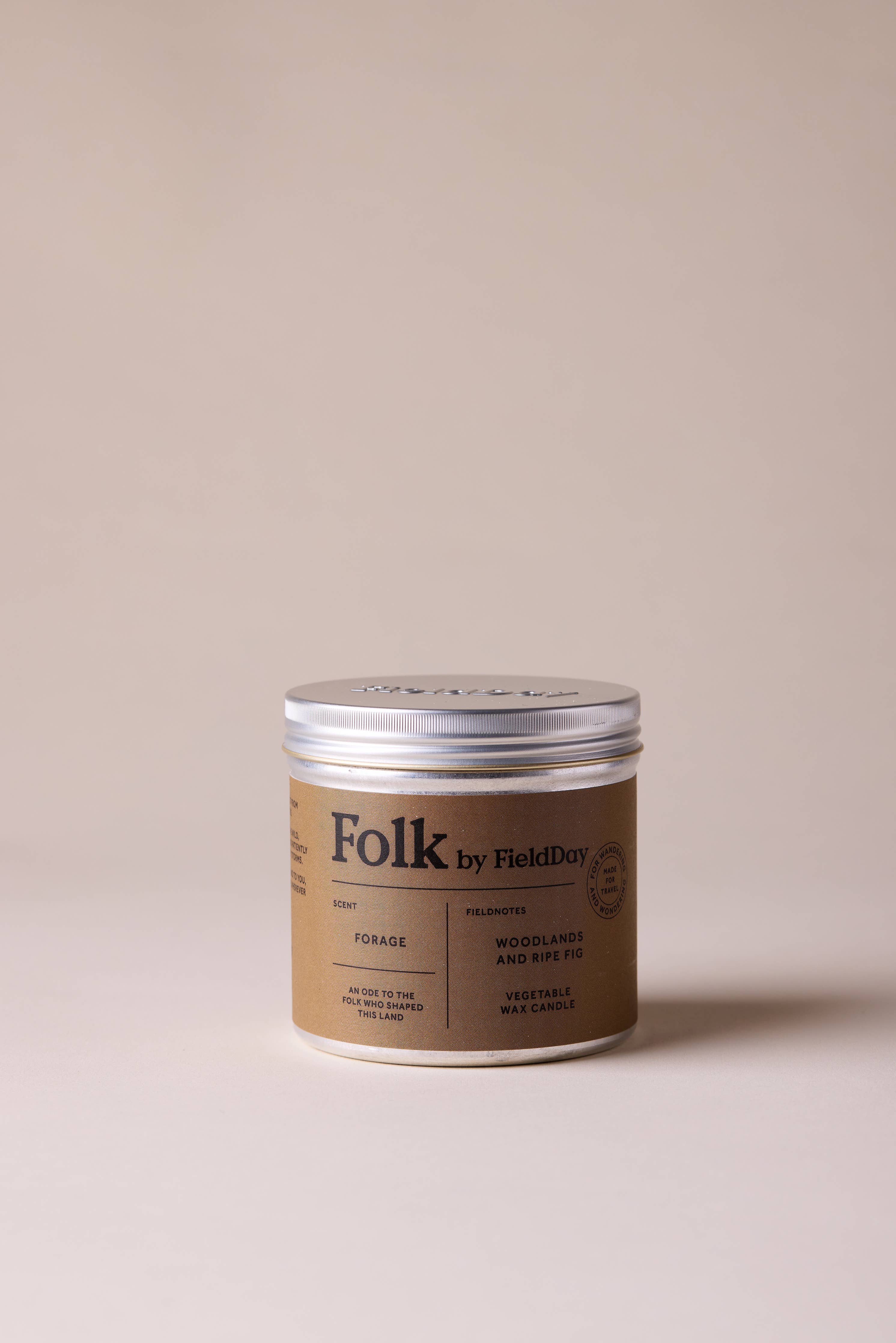 Forage Vegetable Wax Tin Candle, Folk, 220g - Image 2