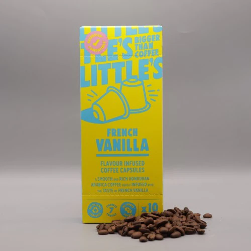 French Vanilla Espresso, Flavour Infused Coffee Capsules, Little’s Coffee, 10 Capsules