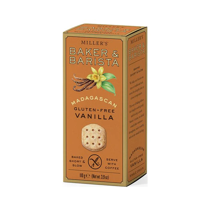 Gluten Free Madagascan Vanilla Biscuits, Miller's Baker & Barista, 110g