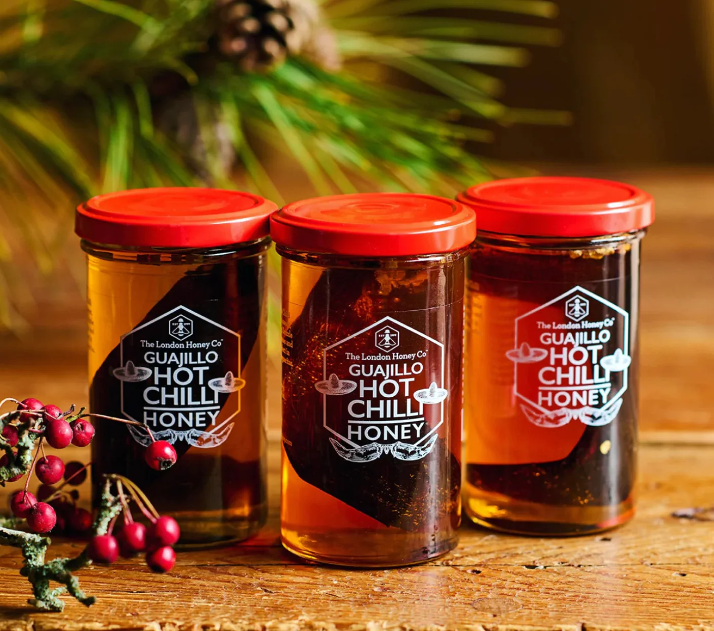 Guajillo Hot Chilli Honey, The London Honey Co, 350g - Image 2