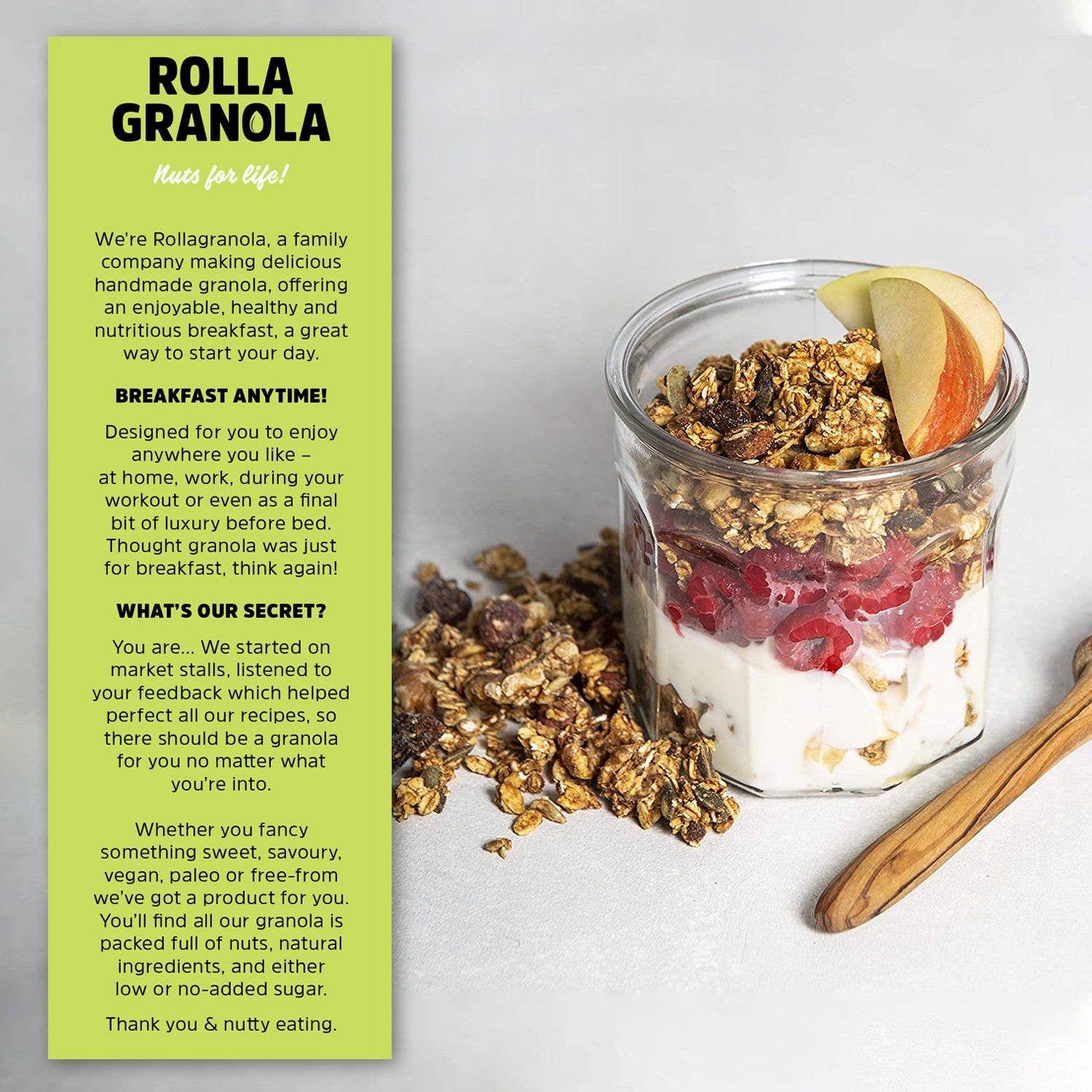 Healthy Hazelnut Granola, Rollagranola, 400g - Image 12
