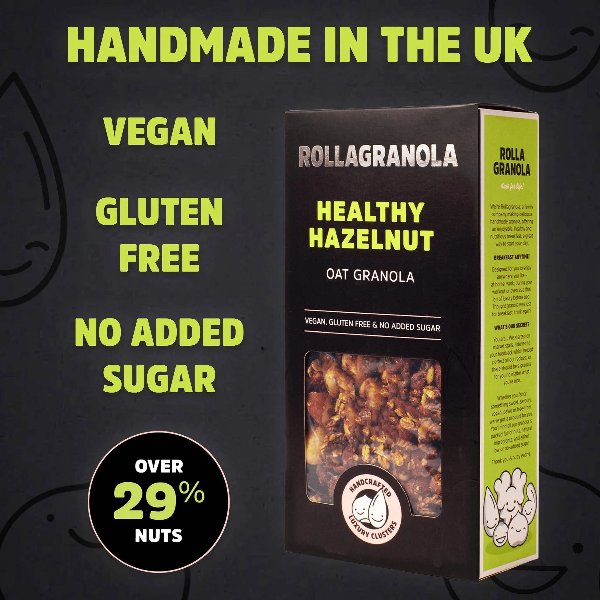 Healthy Hazelnut Granola, Rollagranola, 400g - Image 4