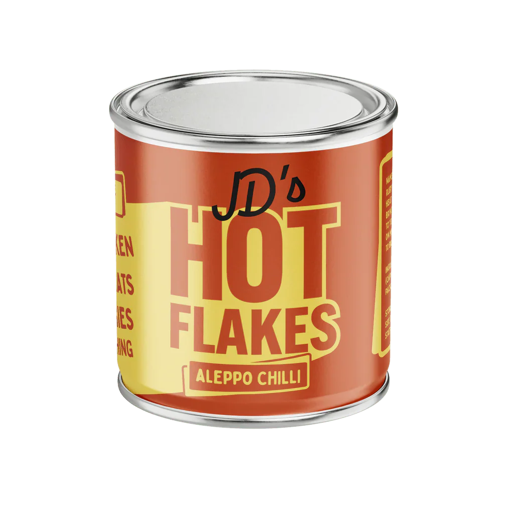 JD'S, Hot Aleppo Chilli Flakes- 35g Tin