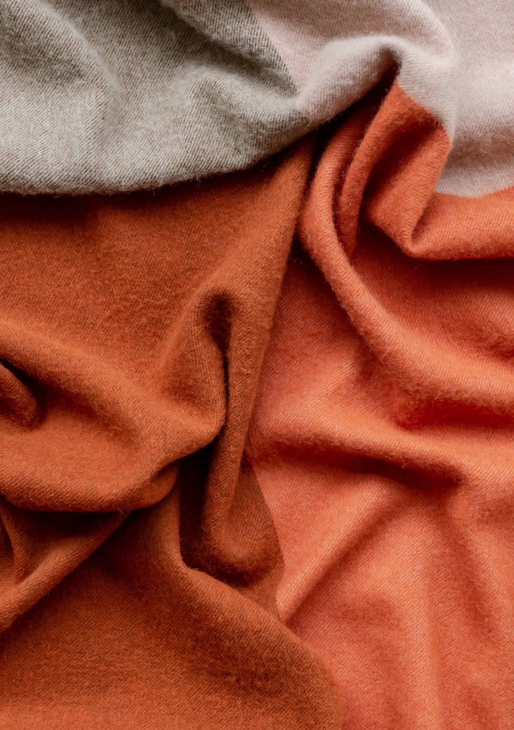 Lambswool Blanket in Rust Frame Check - Image 3