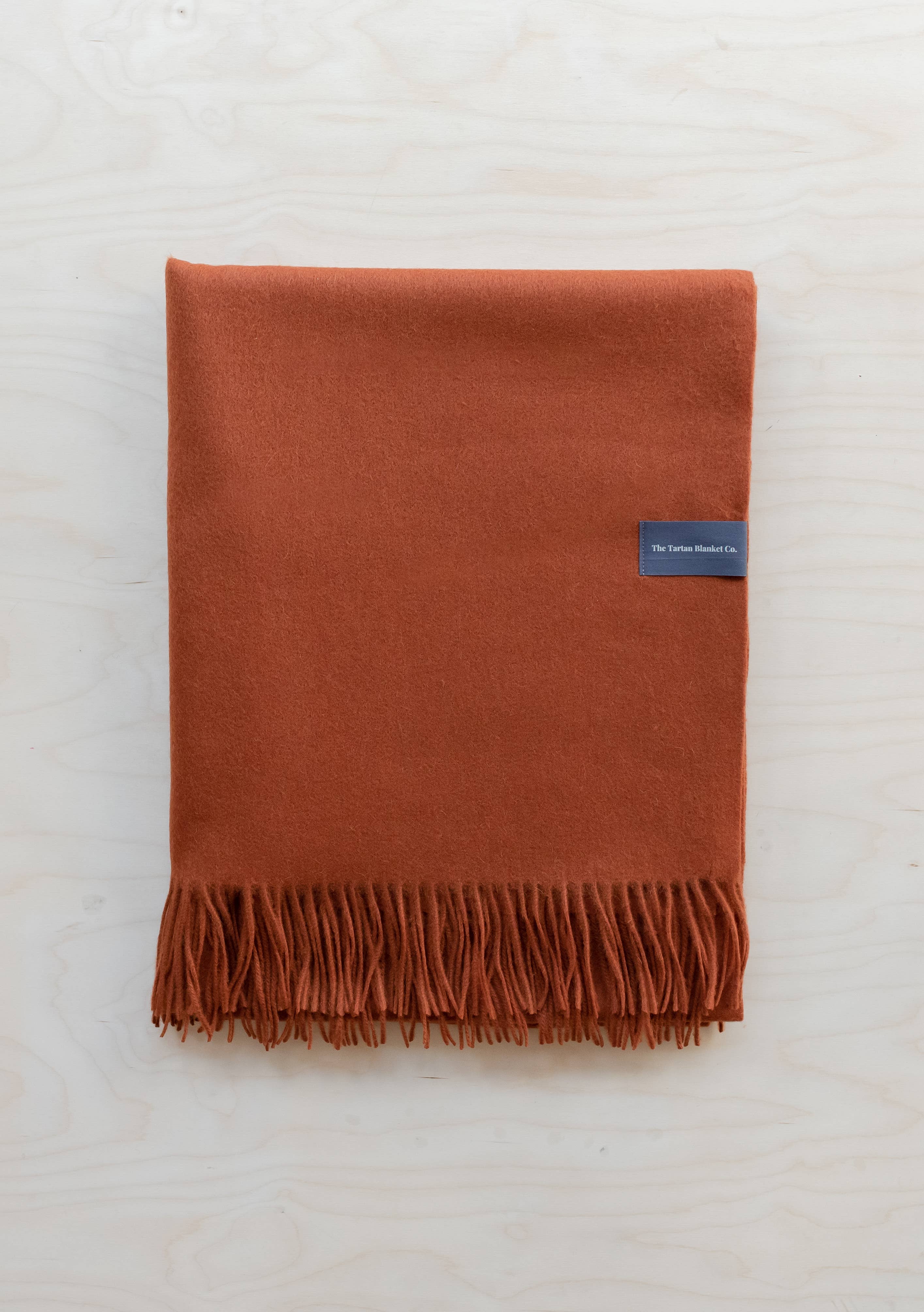Rust Melange Lambswool Blanket, TBCo - Image 3