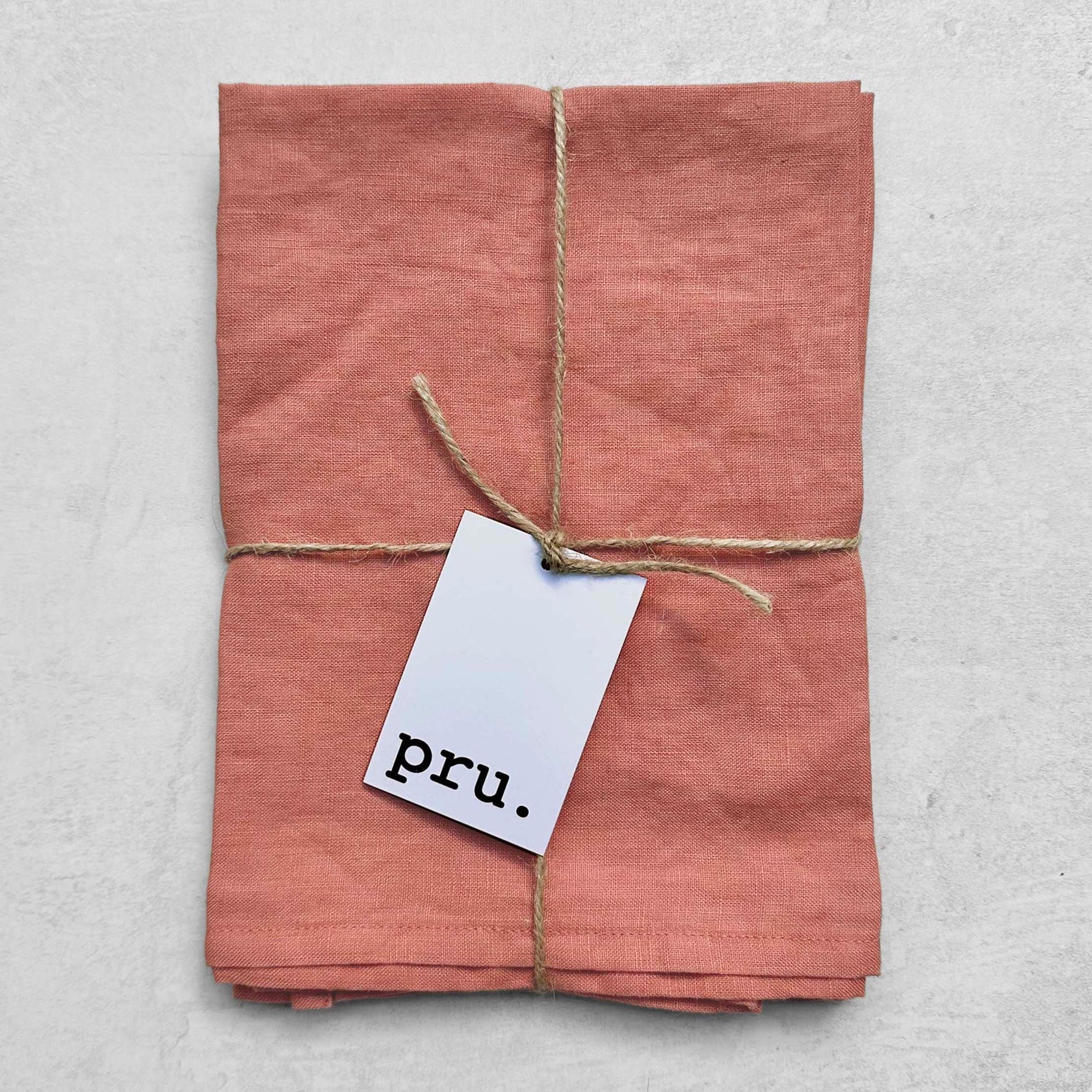 100% Linen Napkin, OEKO-TEX® Certified, Pink Opal, Set of 2, Pru.