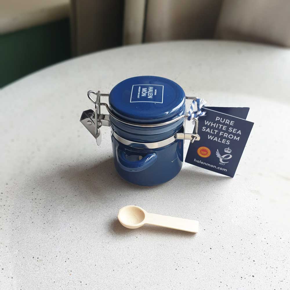 Little Ceramic Jar with Pure Sea Salt, Halen Môn, 15g