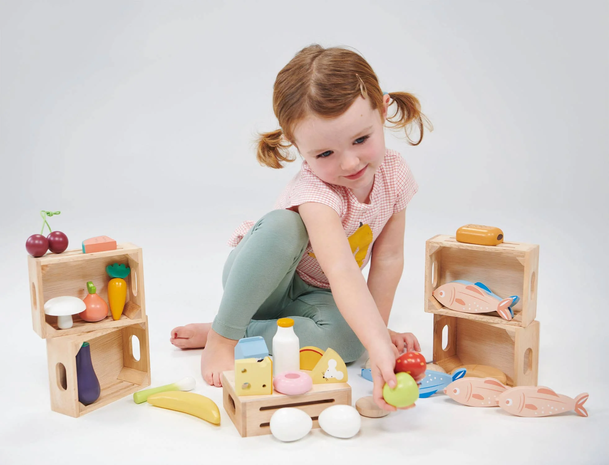 Market Crate, Wooden Children’s Toys, - Image 3