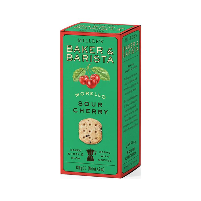 Morello Sour Cherry Biscuits, Miller's Baker & Barista, 120g