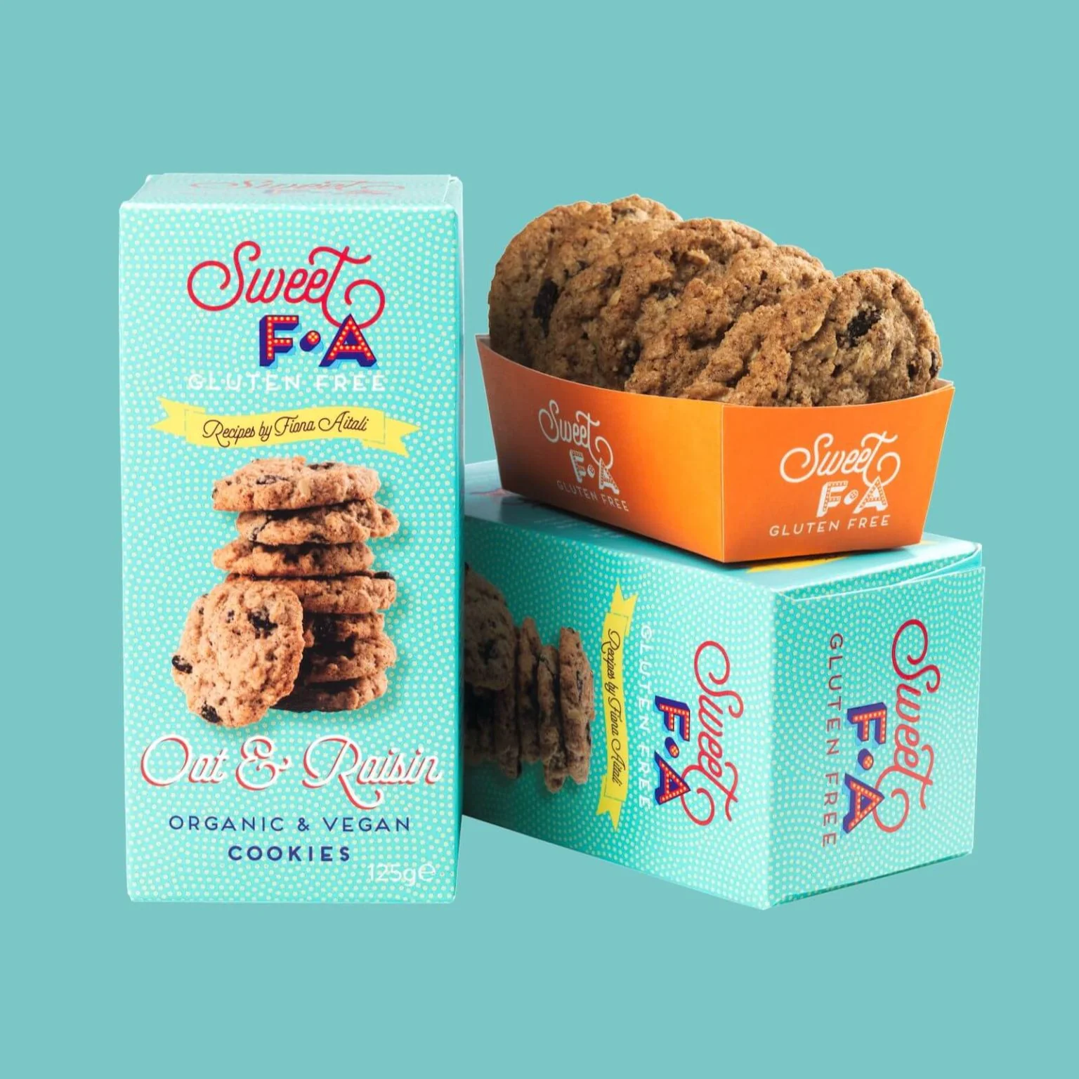 Oat & Raisin Organic & Vegan Cookies, Sweet F.A 125g