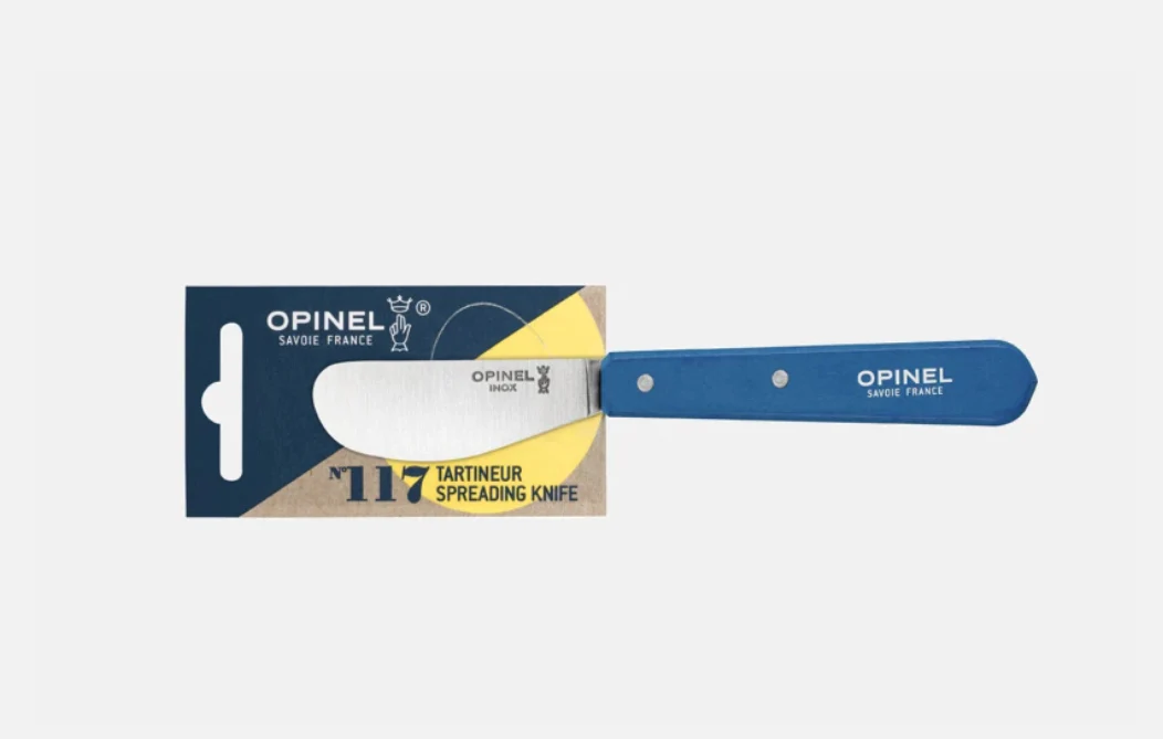 Opinel No. 117, Tartineur Spreading Knife, Blue handle