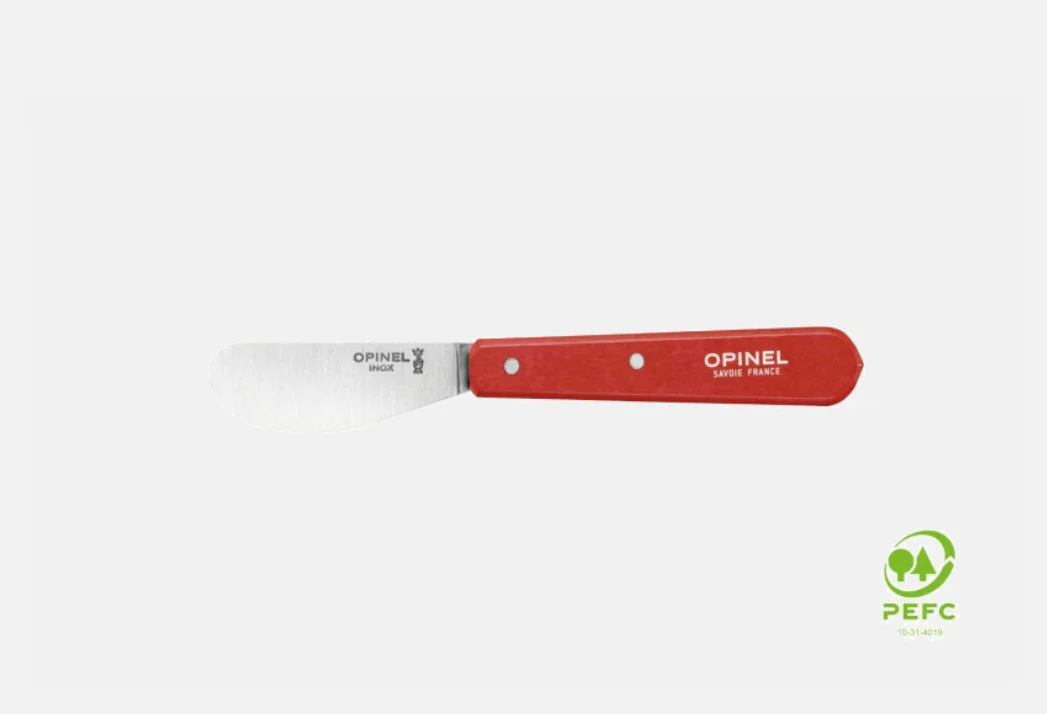 Opinel No. 117, Tartineur Spreading Knife, Red handle - Image 2