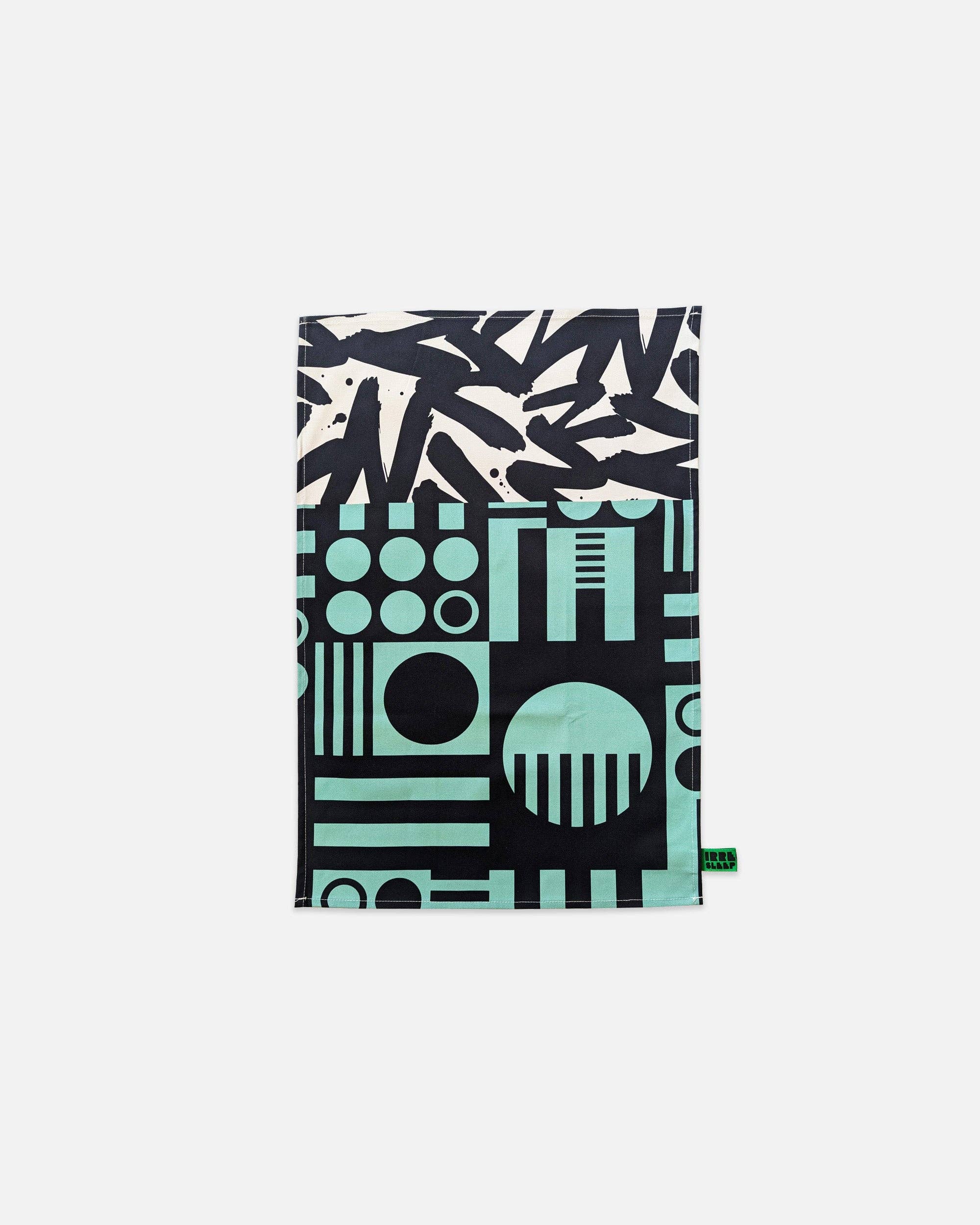 Organic Cotton Tea Towel - Cool Mint, Irregular Sleep Pattern - Image 2