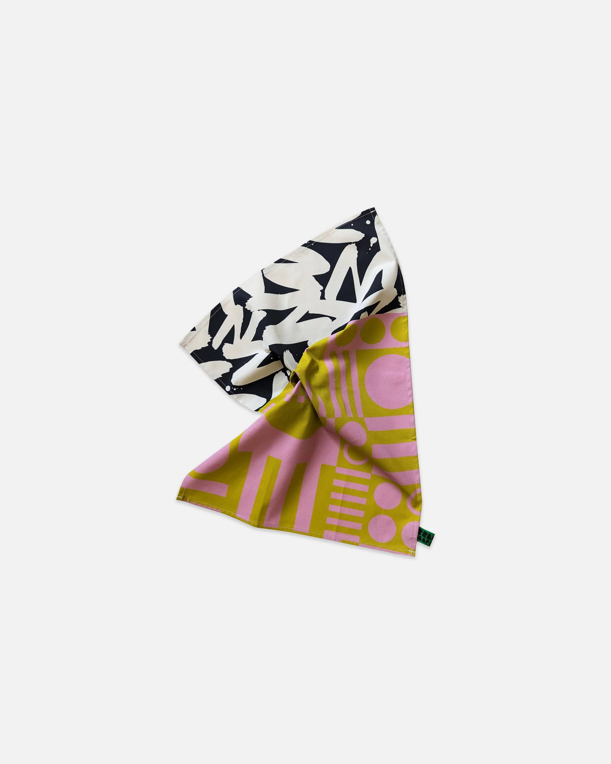 Organic Cotton Tea Towel in Hot Pink, Irregular Sleep Pattern - Image 2