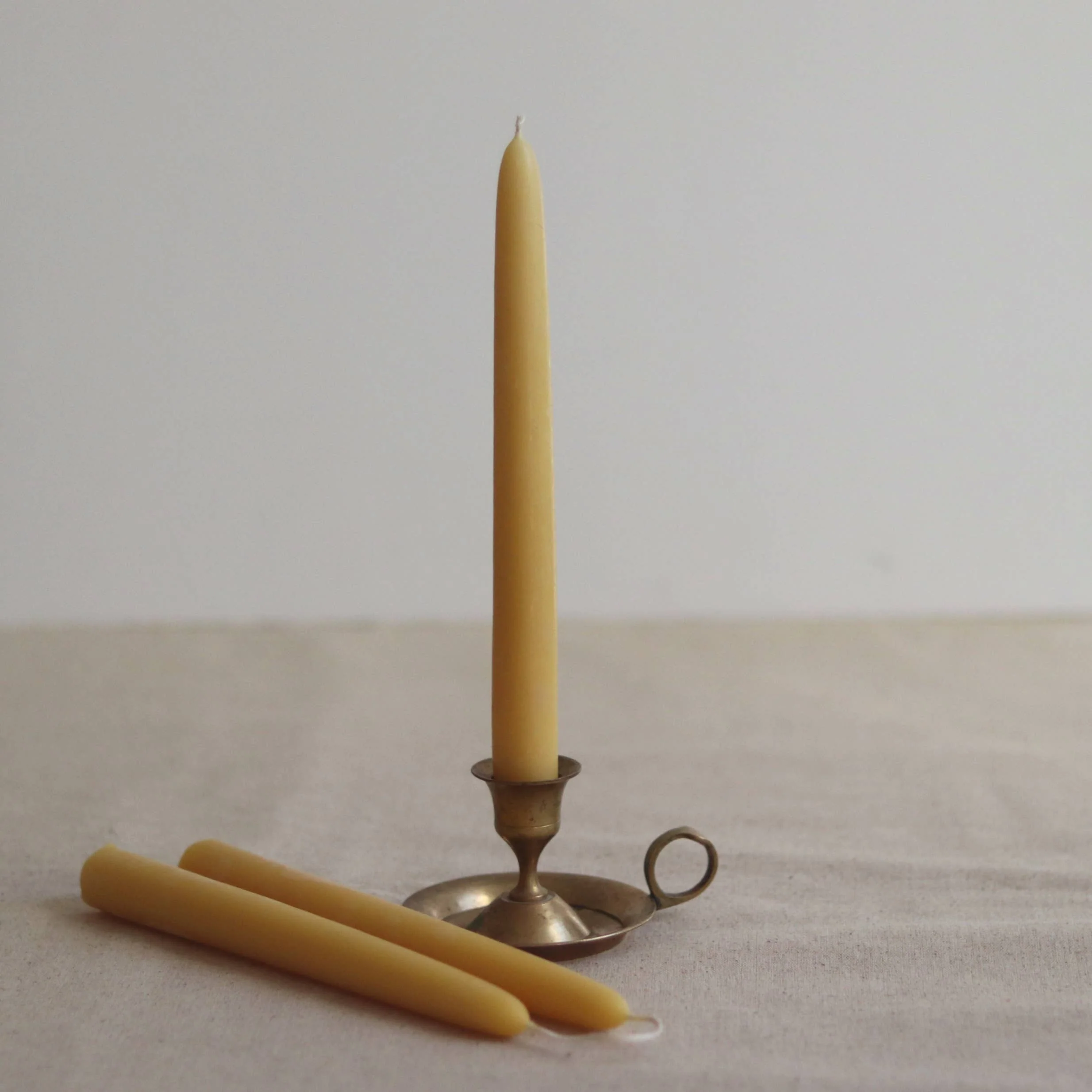 Pair of Sustainable Hand Dipped Taper Candle, Five Bees Yard - Image 3