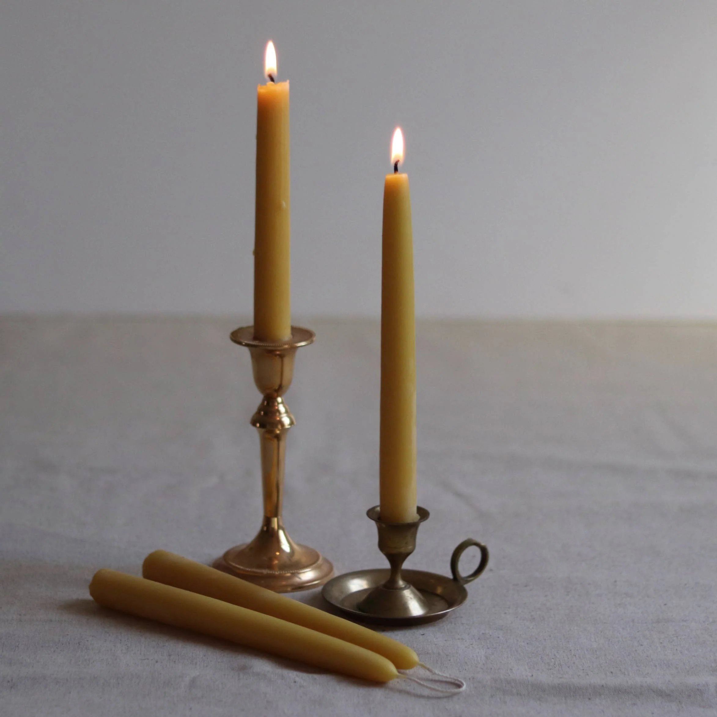 Pair of Sustainable Hand Dipped Taper Candle, Five Bees Yard - Image 4