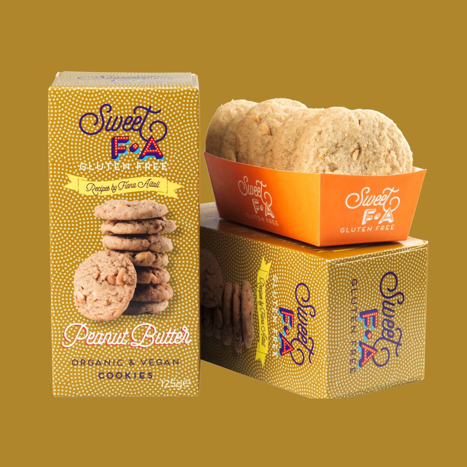 Peanut Butter Organic & Vegan Cookies, Sweet F.A 125g