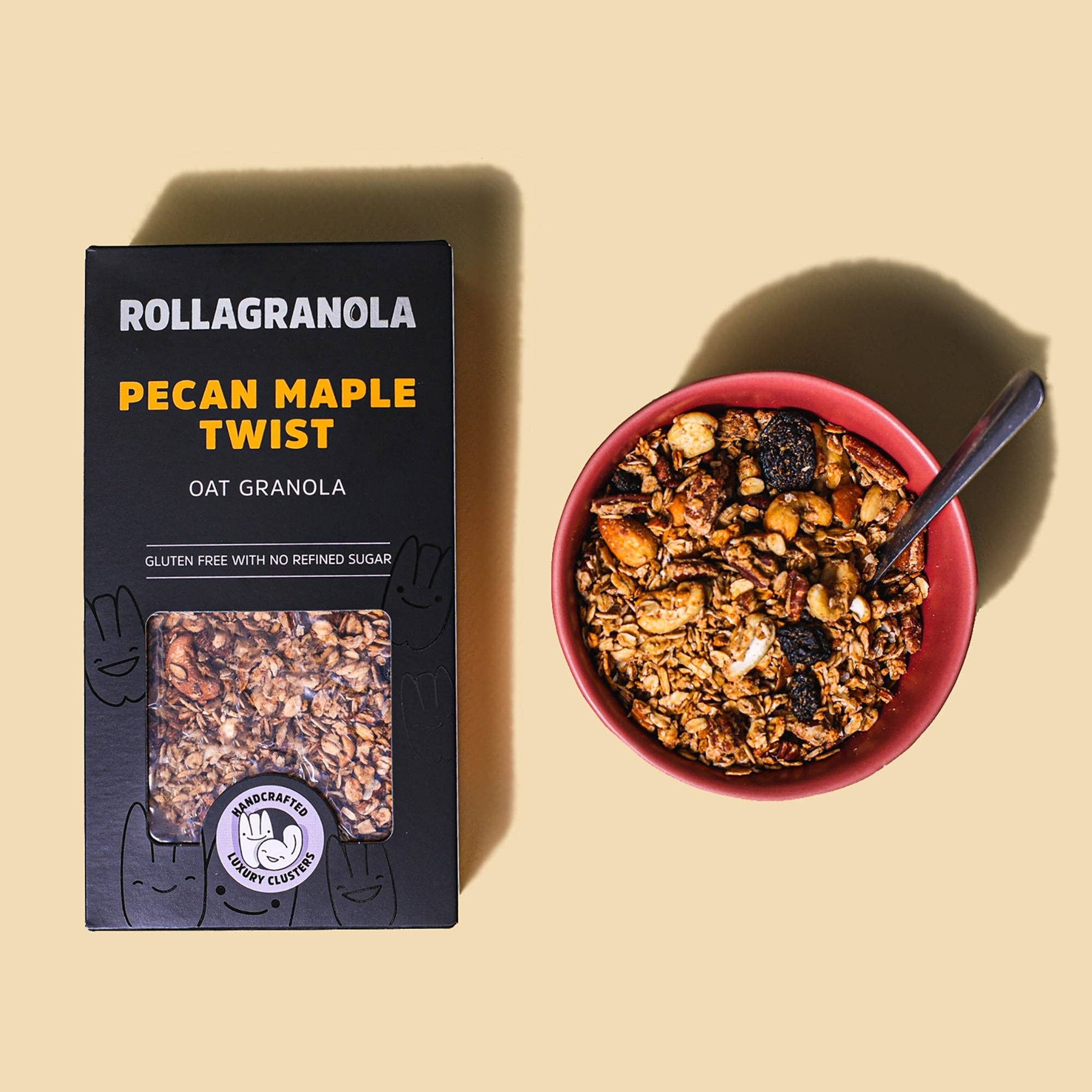 Pecan Maple Twist Granola, Rollagranola, 400g - Image 5