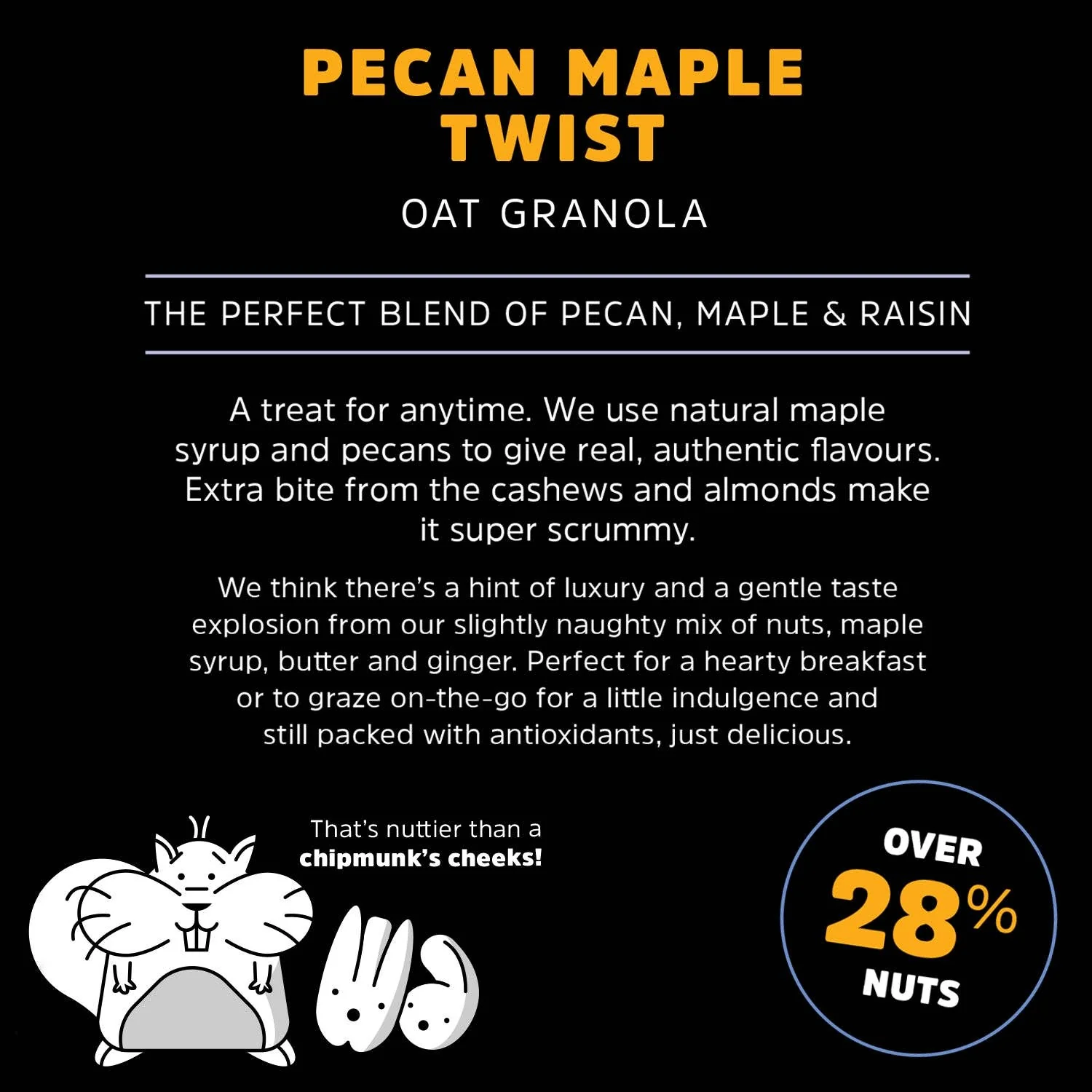 Pecan Maple Twist Granola, Rollagranola, 400g - Image 6
