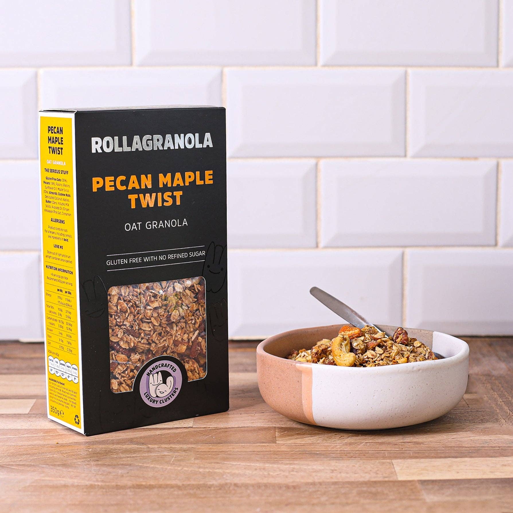 Pecan Maple Twist Granola, Rollagranola, 400g - Image 8