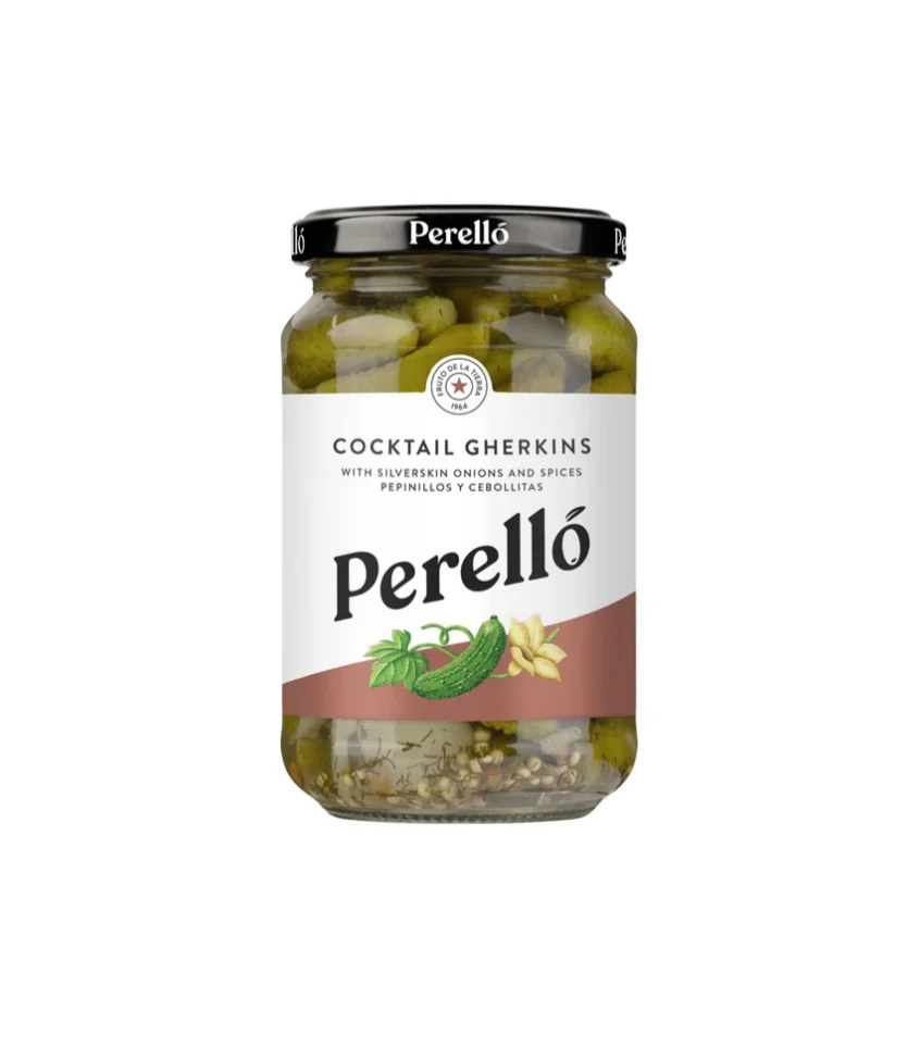 Cocktail Gherkins, Cornichons, Perello, 345g