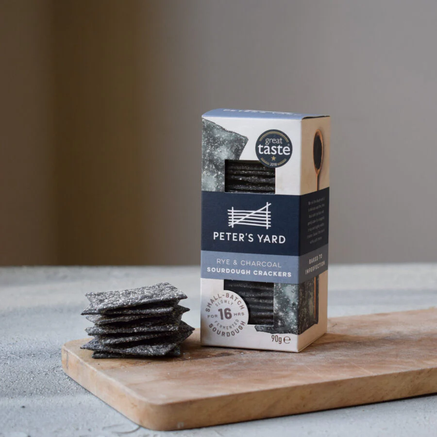 Rye & Charcoal Sourdough Crackers, Peter’s Yard, 90g