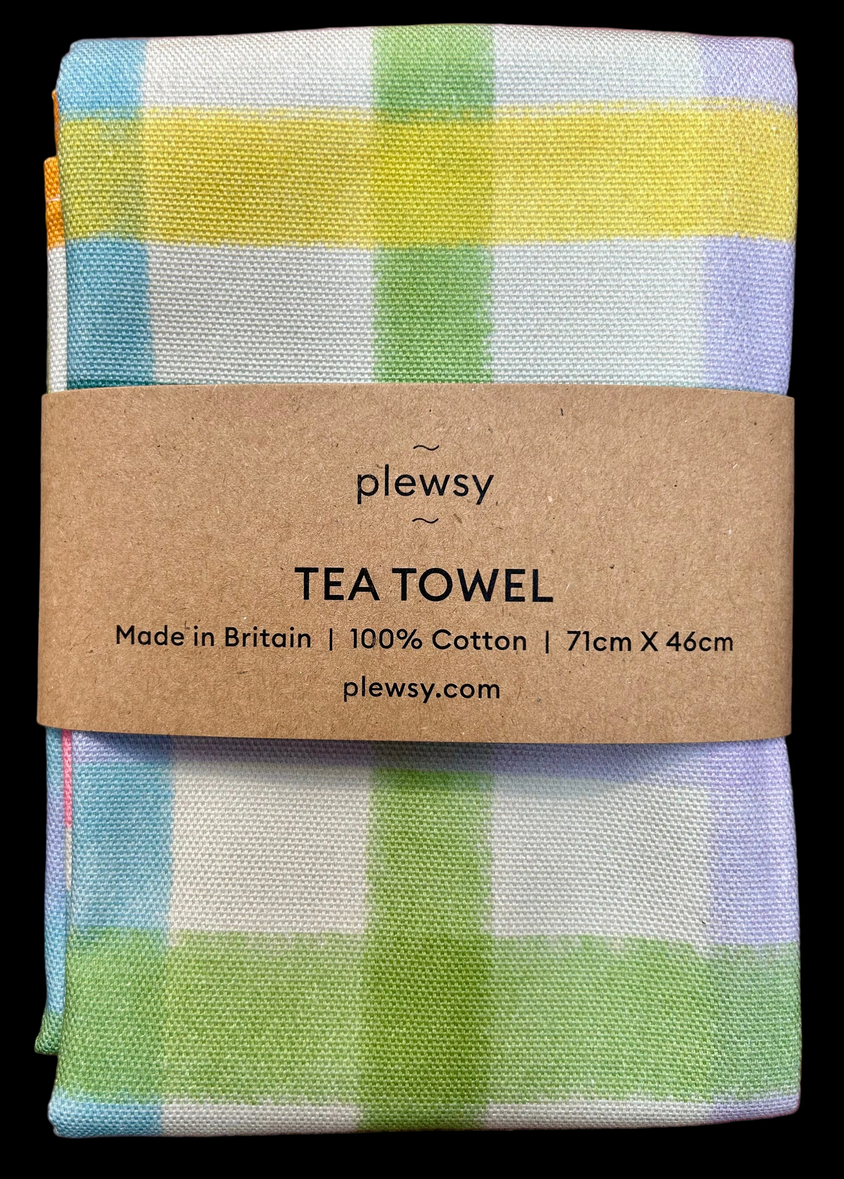 Bright Gingham Tea Towel, Plewsy