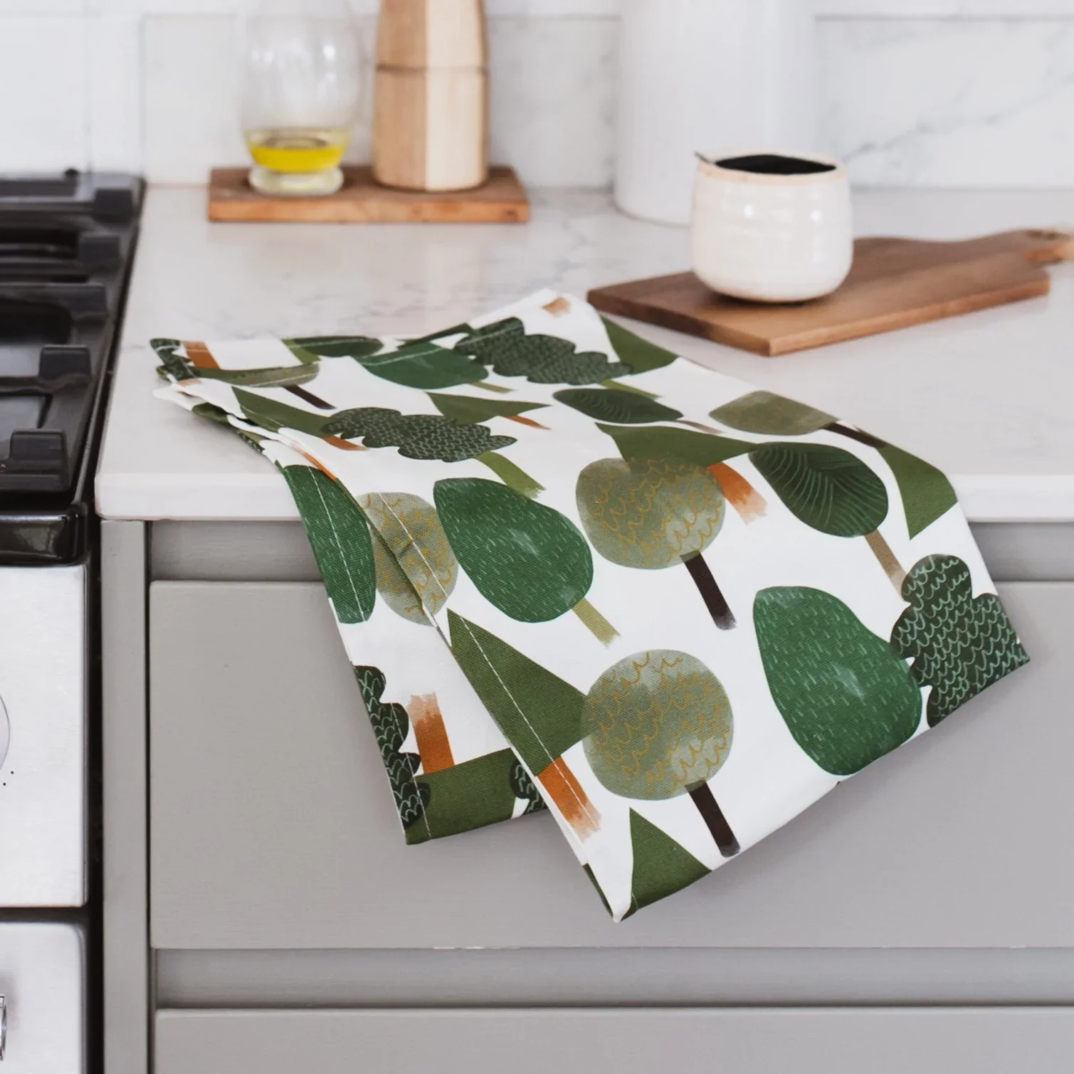 Plewsy, Tree Print Tea Towel