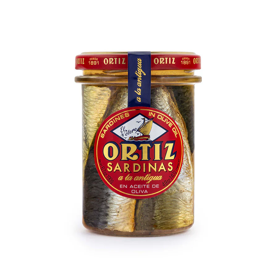 Sardines in Olive Oil, Jar, Ortiz, 190g