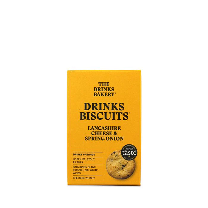 Drinks Biscuits, Lancashire Cheese & Spring Onion, The Drinks Bakery, 110g