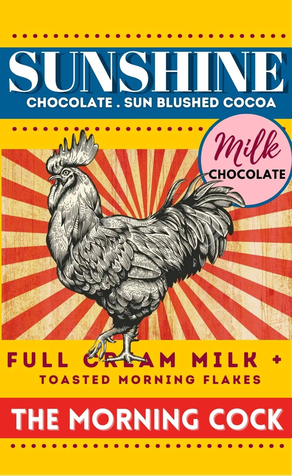 The Morning Cock,  Full Cream Milk + Toasted Morning Flakes, Sunshine, 52g