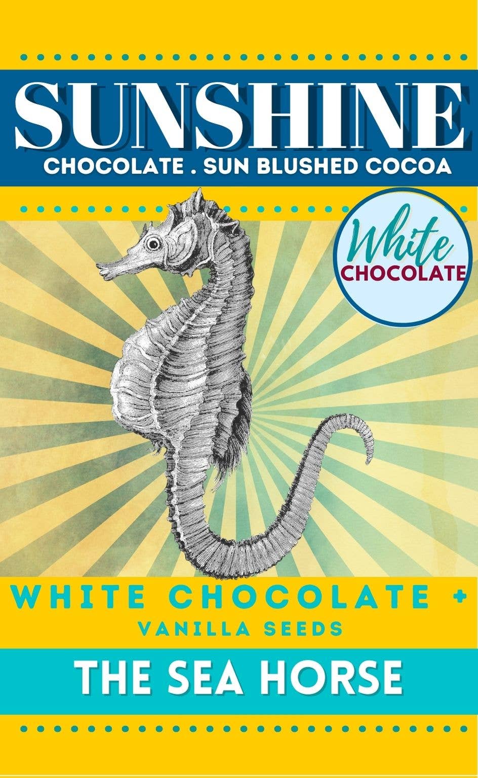 The Seahorse, White Chocolate Vanilla Seeds, Sunshine, 52g