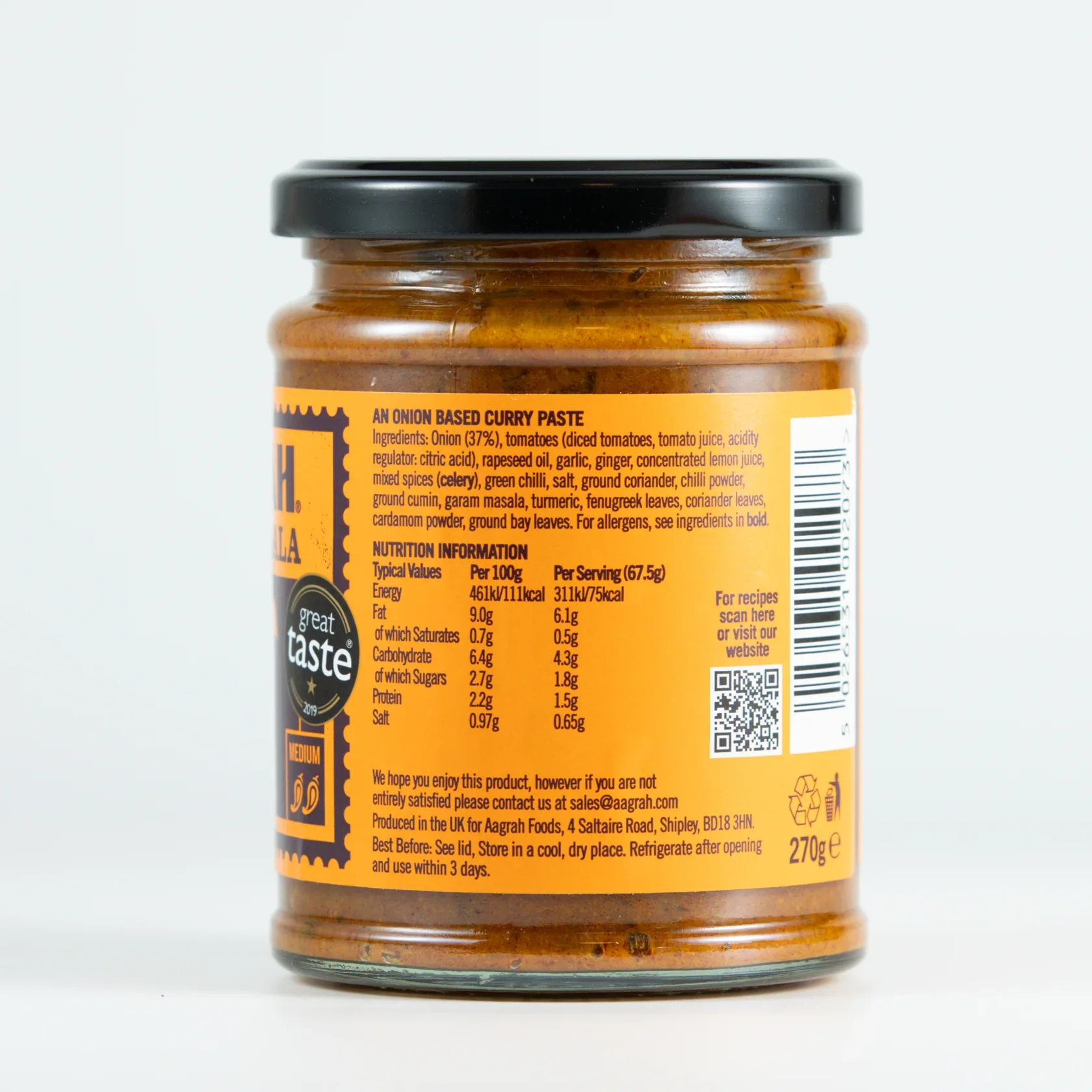 Tikka Masala Tarka Sauce, Aagrah 270g - Image 2