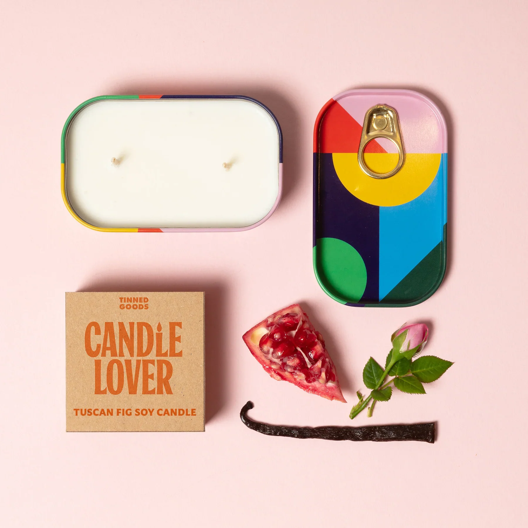 Tuscan Fig, Tinned Soy Candle, Candle Lover, Block Design