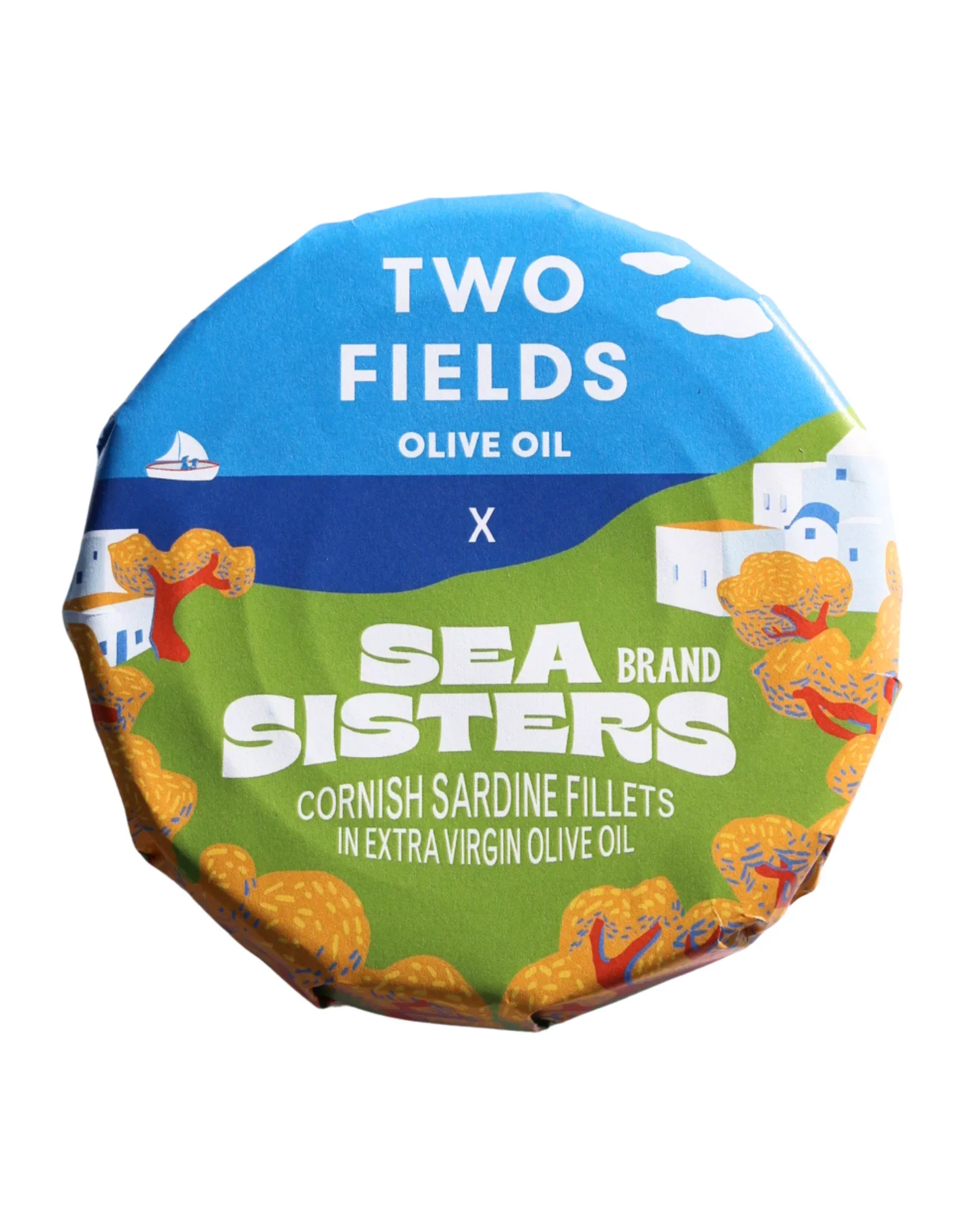 Two Fields Olive Oil X Sea Sisters Cornish Sardines with Extra Virgin Olive Oil, Sea Sisters, 122g