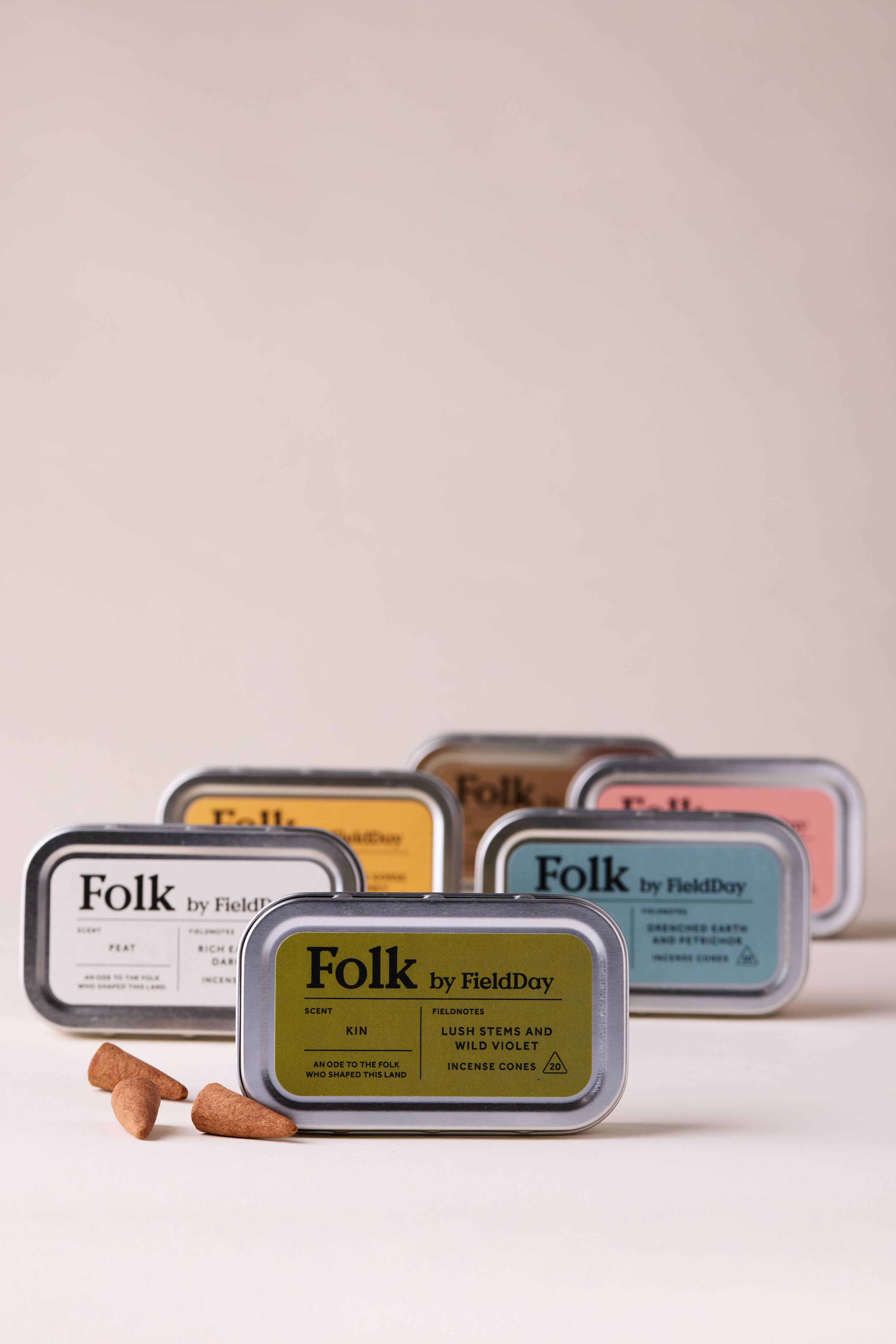 Wander Tin of Incense Cones, Folk, 18g - Image 6