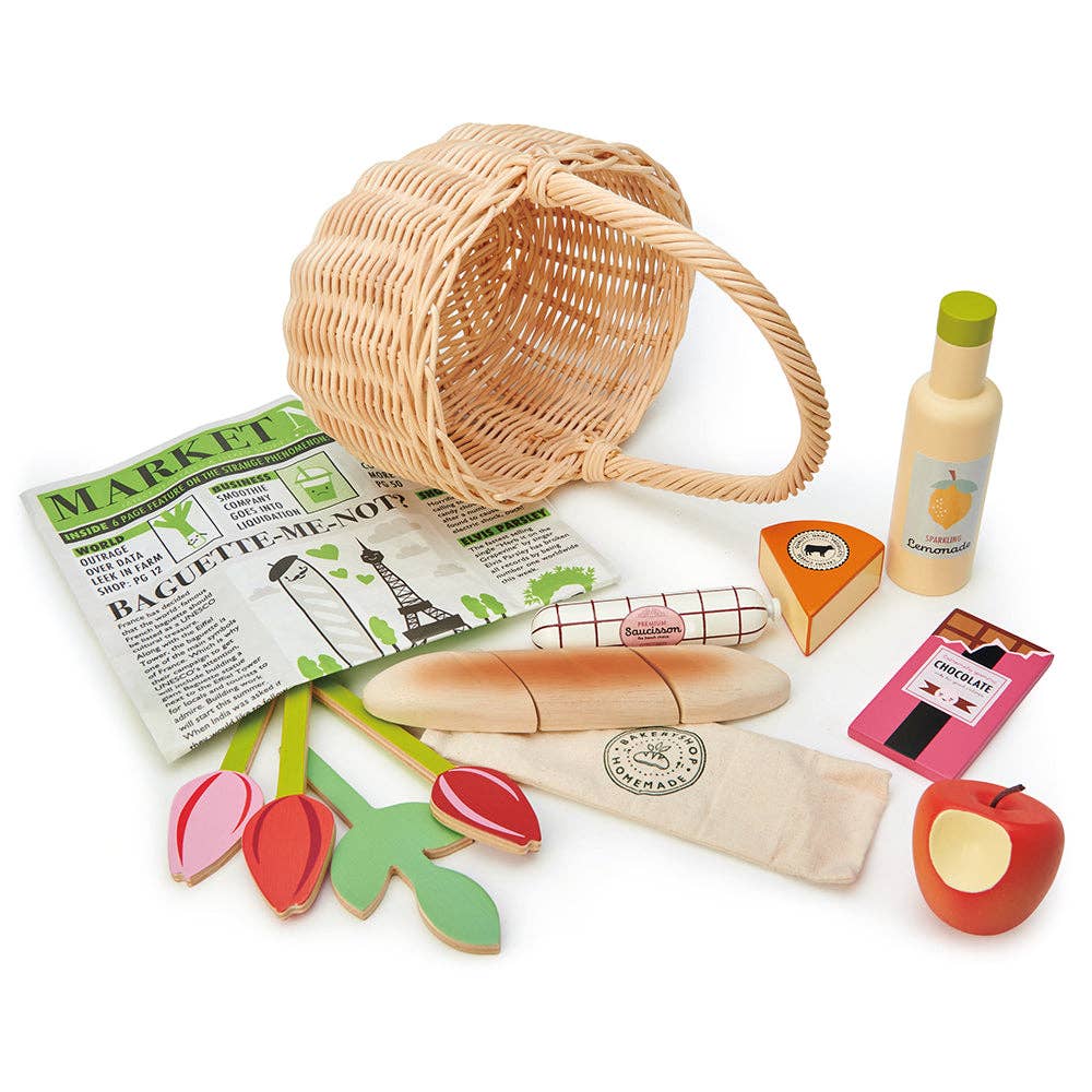 Wicker Shopping Basket, Wooden Children’s Toys, Tender Leaf Toys - Image 3